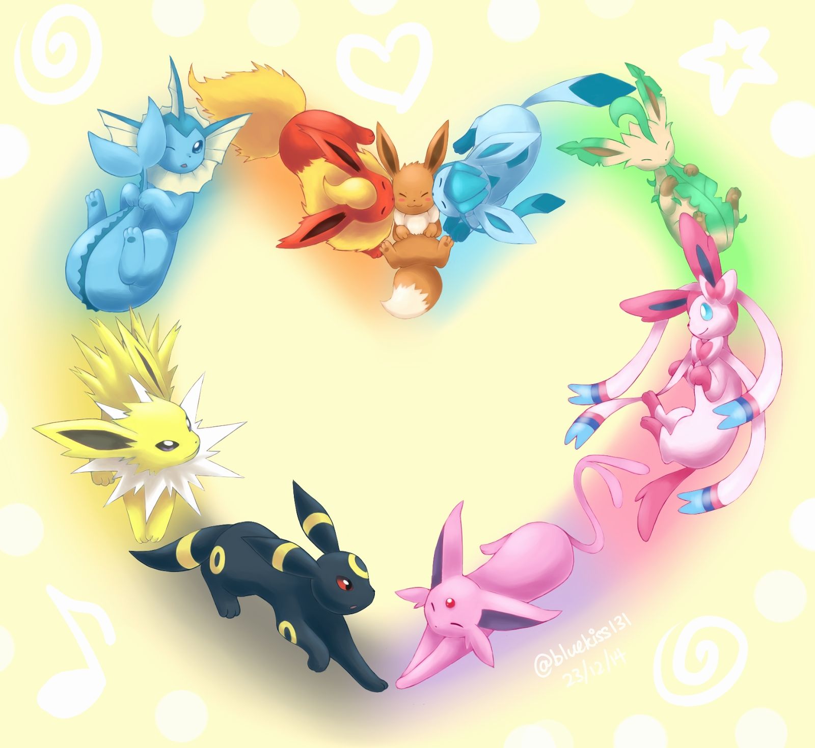 Eevee Evolution Kawaii Wallpapers