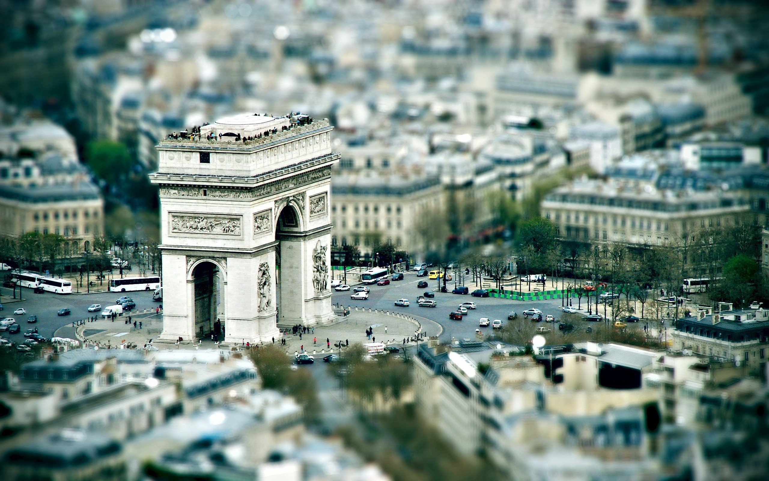 Eiffel Tower Arc De Triomphe Cityscape Artwork Wallpapers