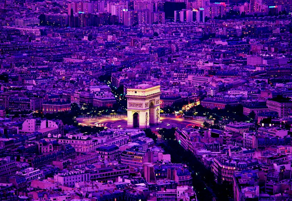 Eiffel Tower Arc De Triomphe Cityscape Artwork Wallpapers