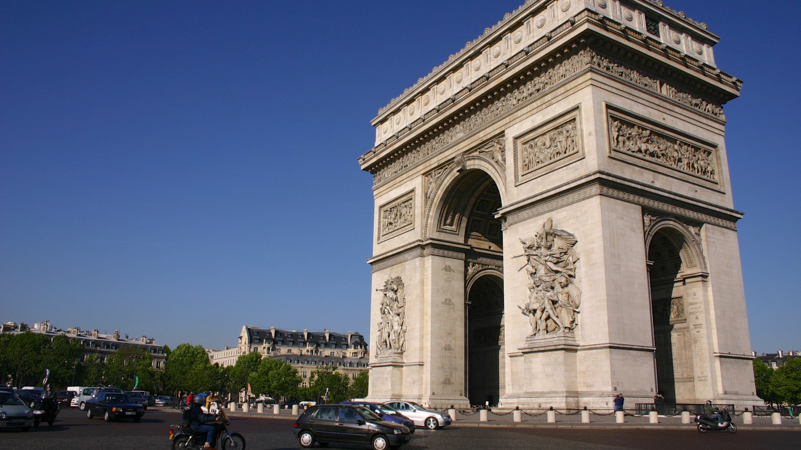 Eiffel Tower Arc De Triomphe Cityscape Artwork Wallpapers