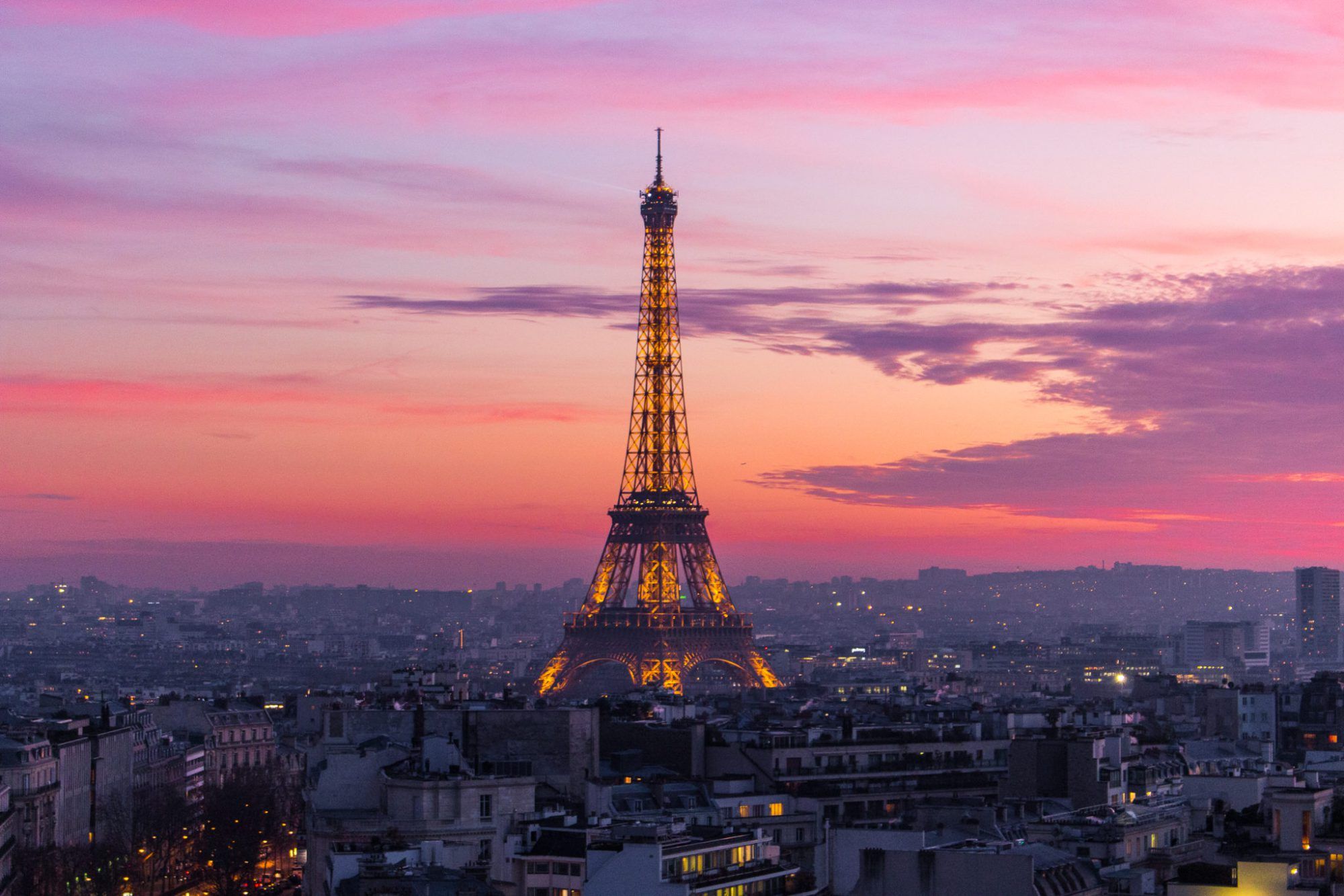 Eiffel Tower Sunset Wallpapers