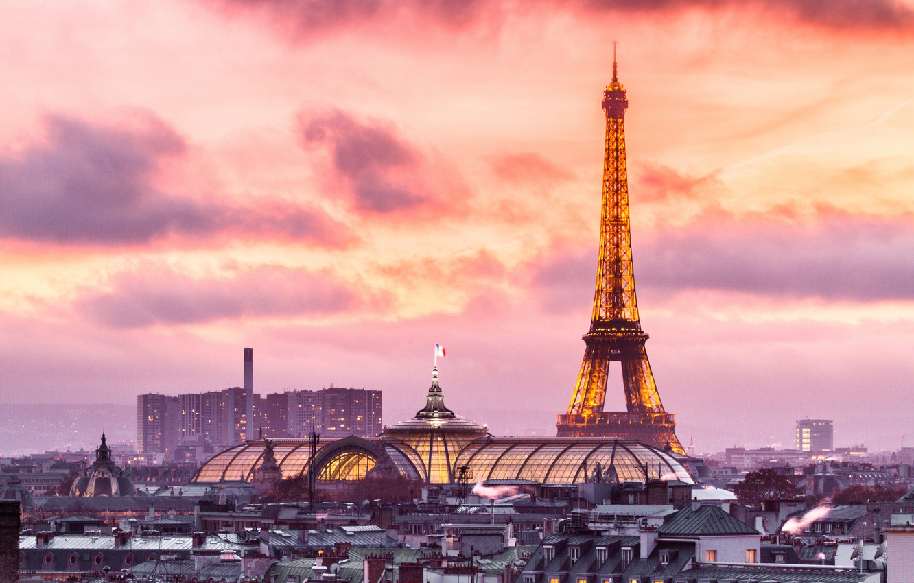 Eiffel Tower Sunset Wallpapers