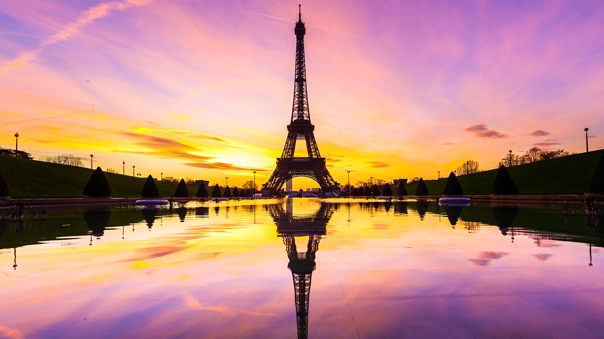 Eiffel Tower Sunset Wallpapers