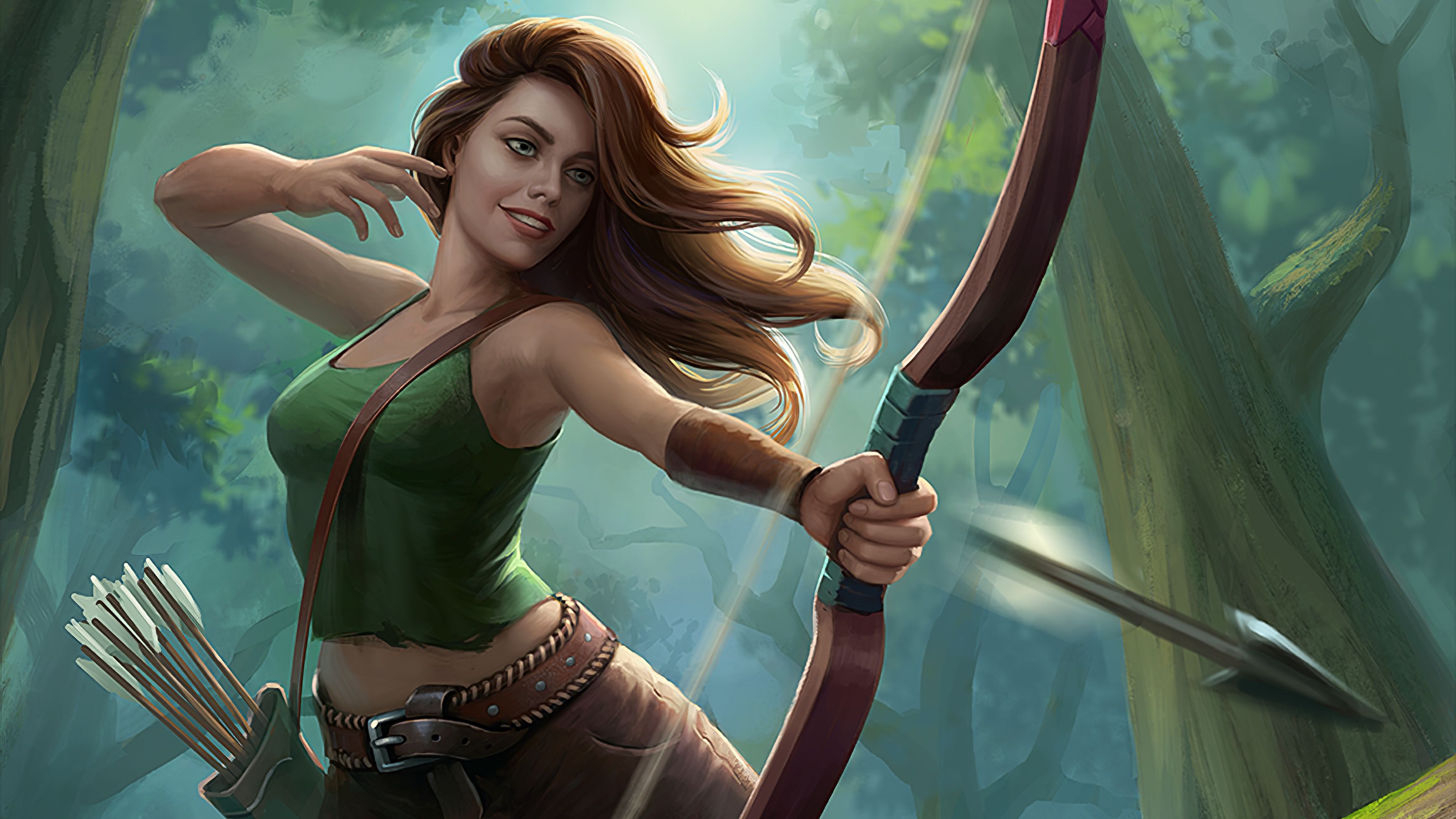 Elf  Woman Archer Warrior
 Wallpapers