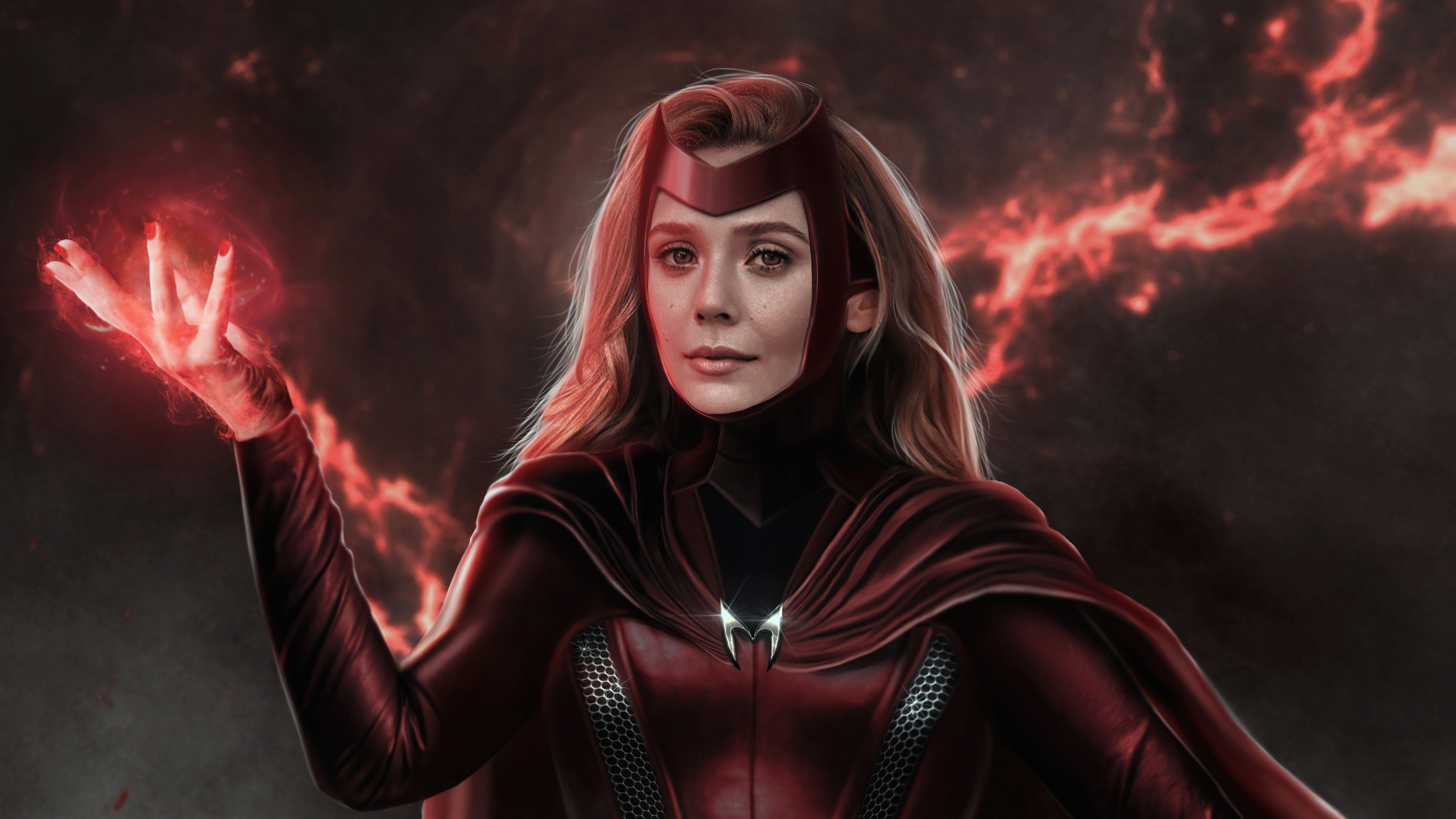 Elizabeth Olsen 4K Marvels Wandavision Wallpapers