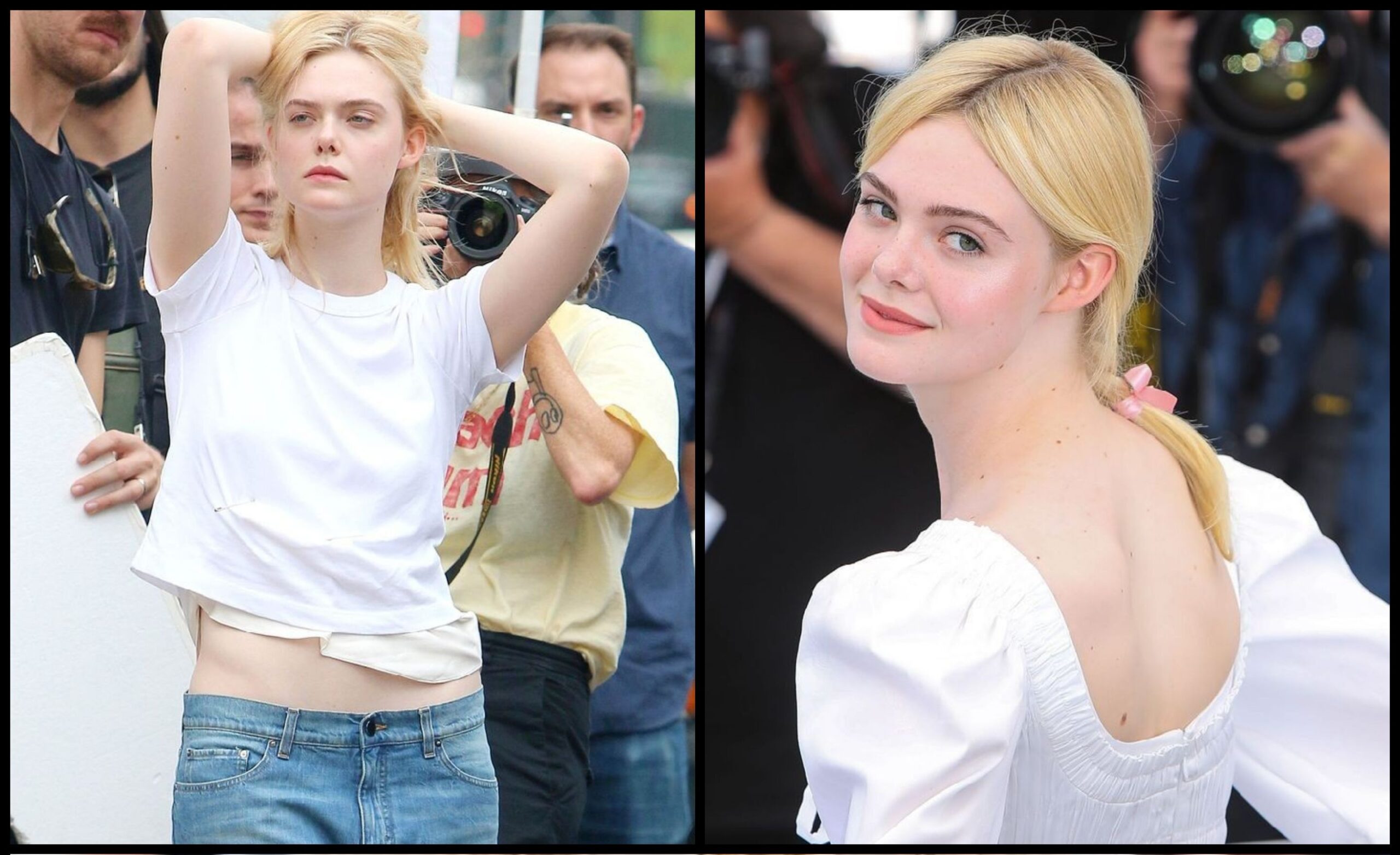 Elle Fanning Hot in Blue jeans Wallpapers