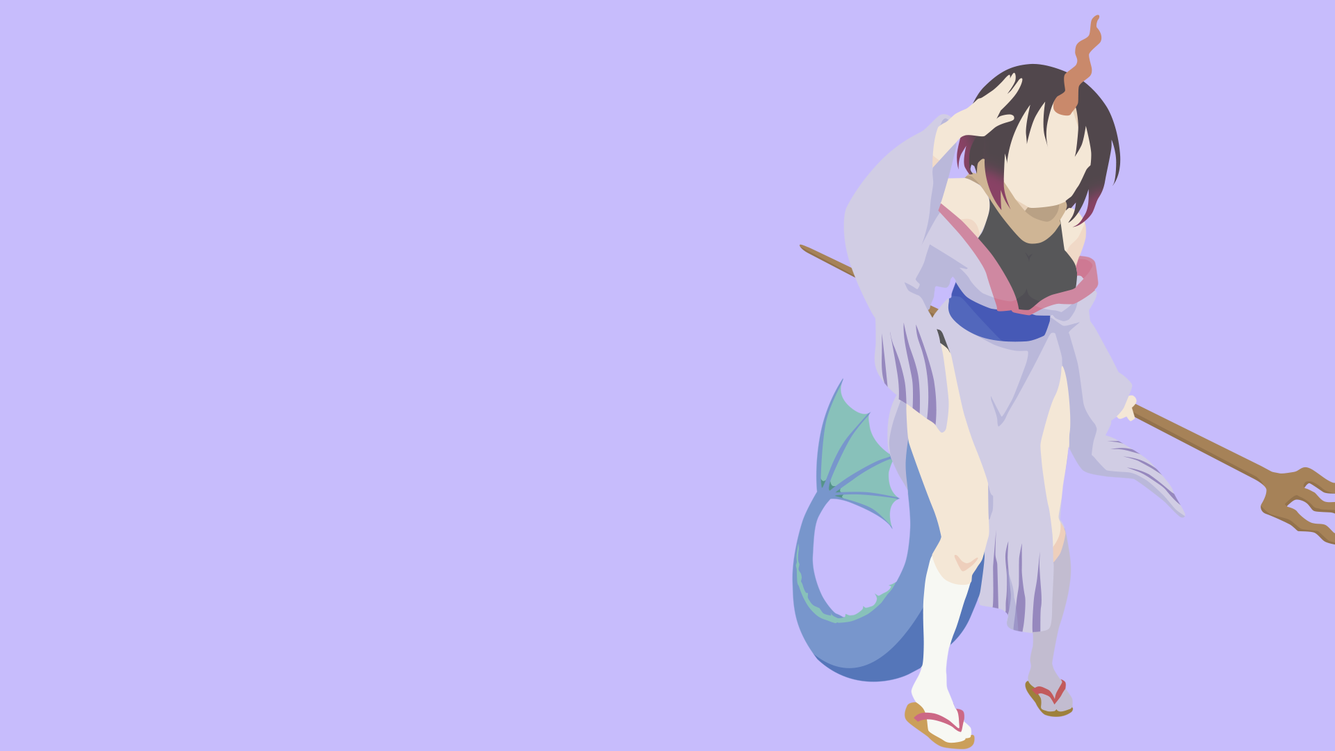 Elma Anime Minimal Art Wallpapers