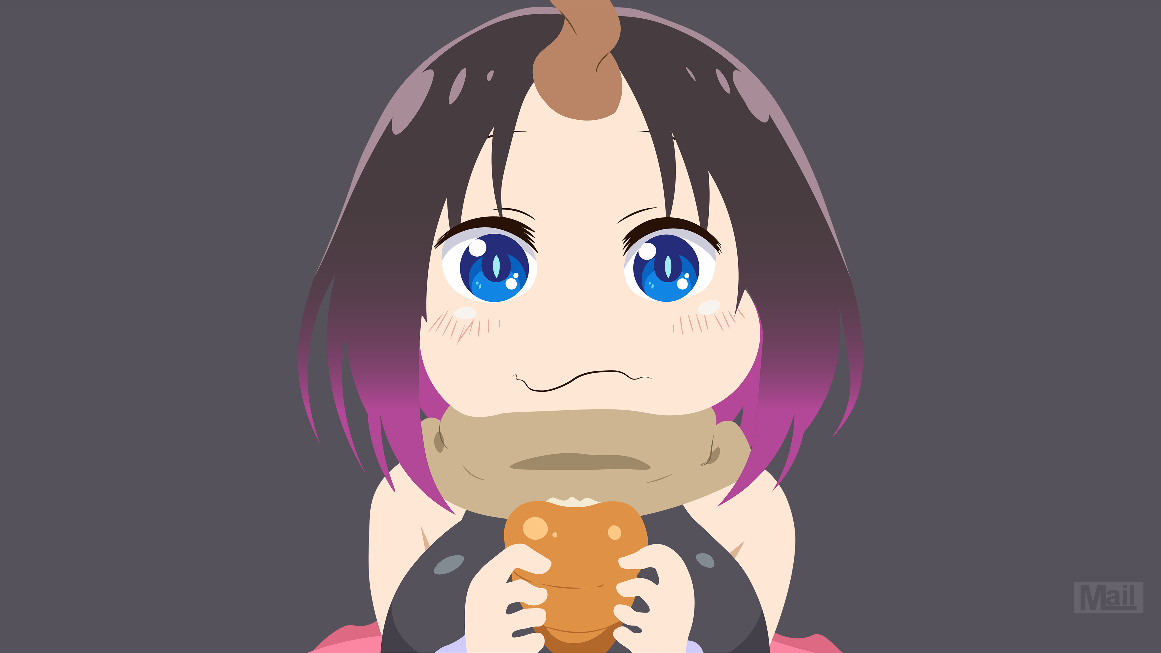 Elma Anime Minimal Art Wallpapers