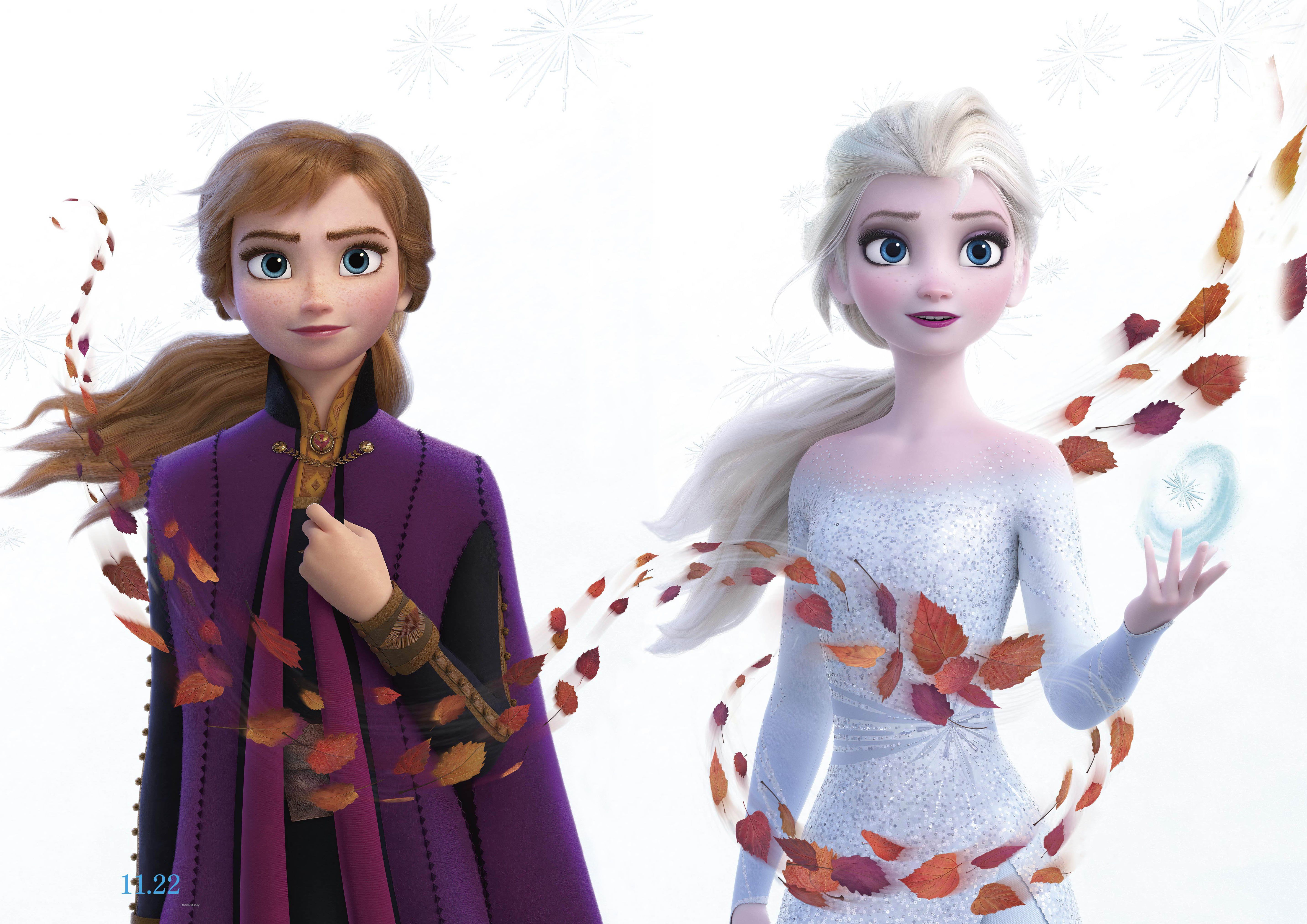 Elsa And Anna In Frozen 2 Movie Wallpapers