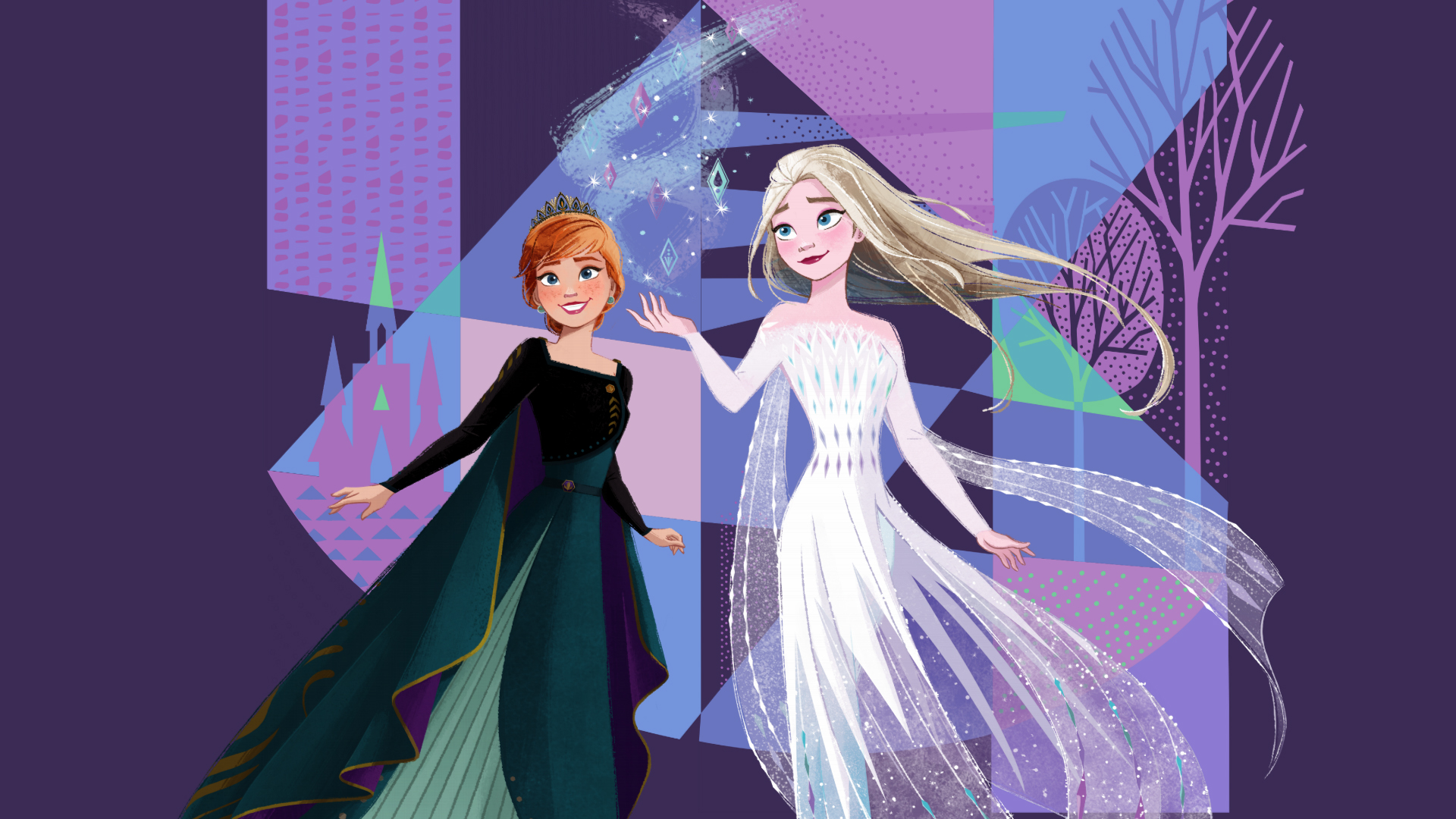 Elsa And Anna In Frozen 2 Movie Wallpapers