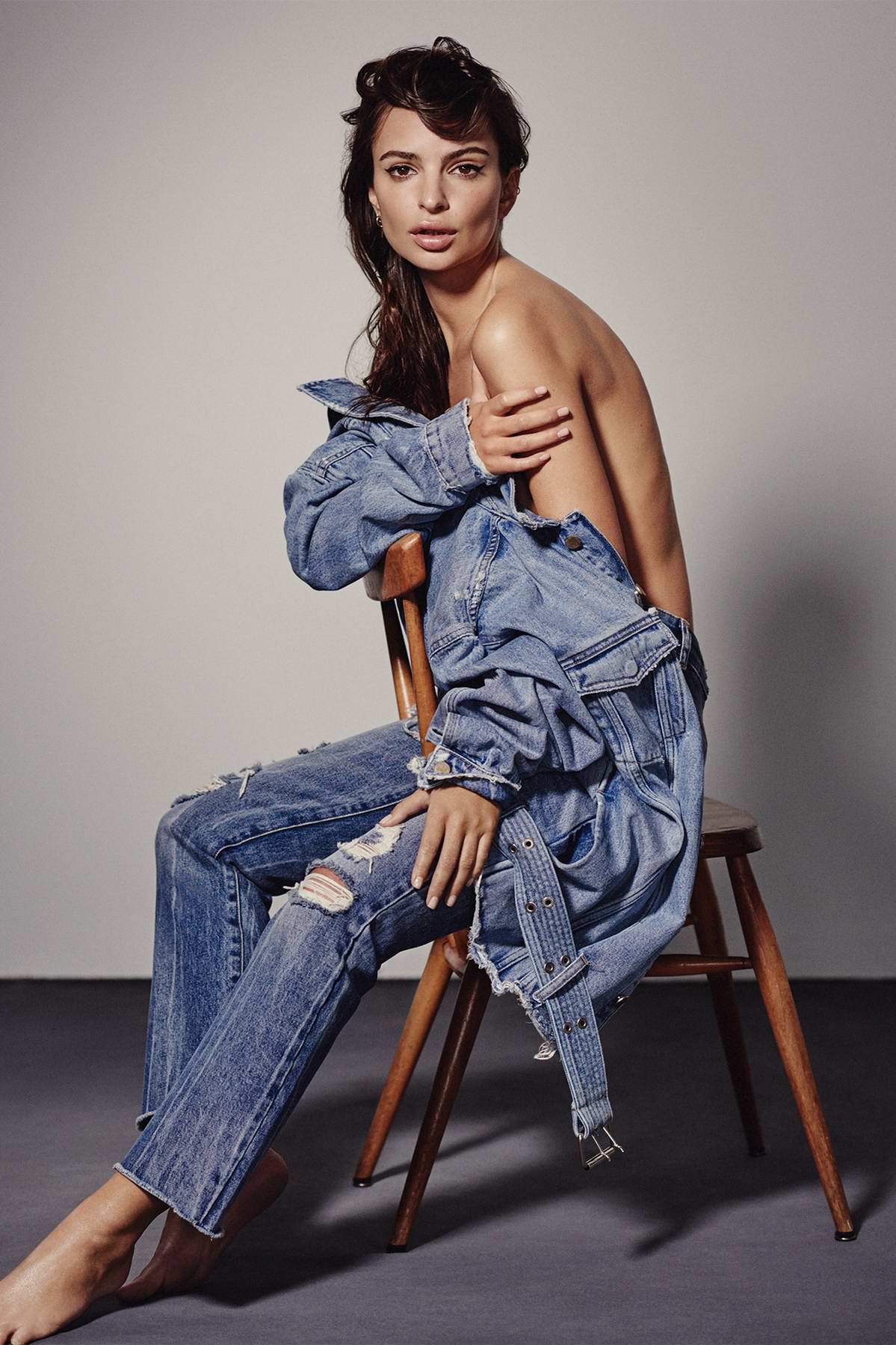 Emily Ratajkowski Denim Spring Photoshoot Wallpapers