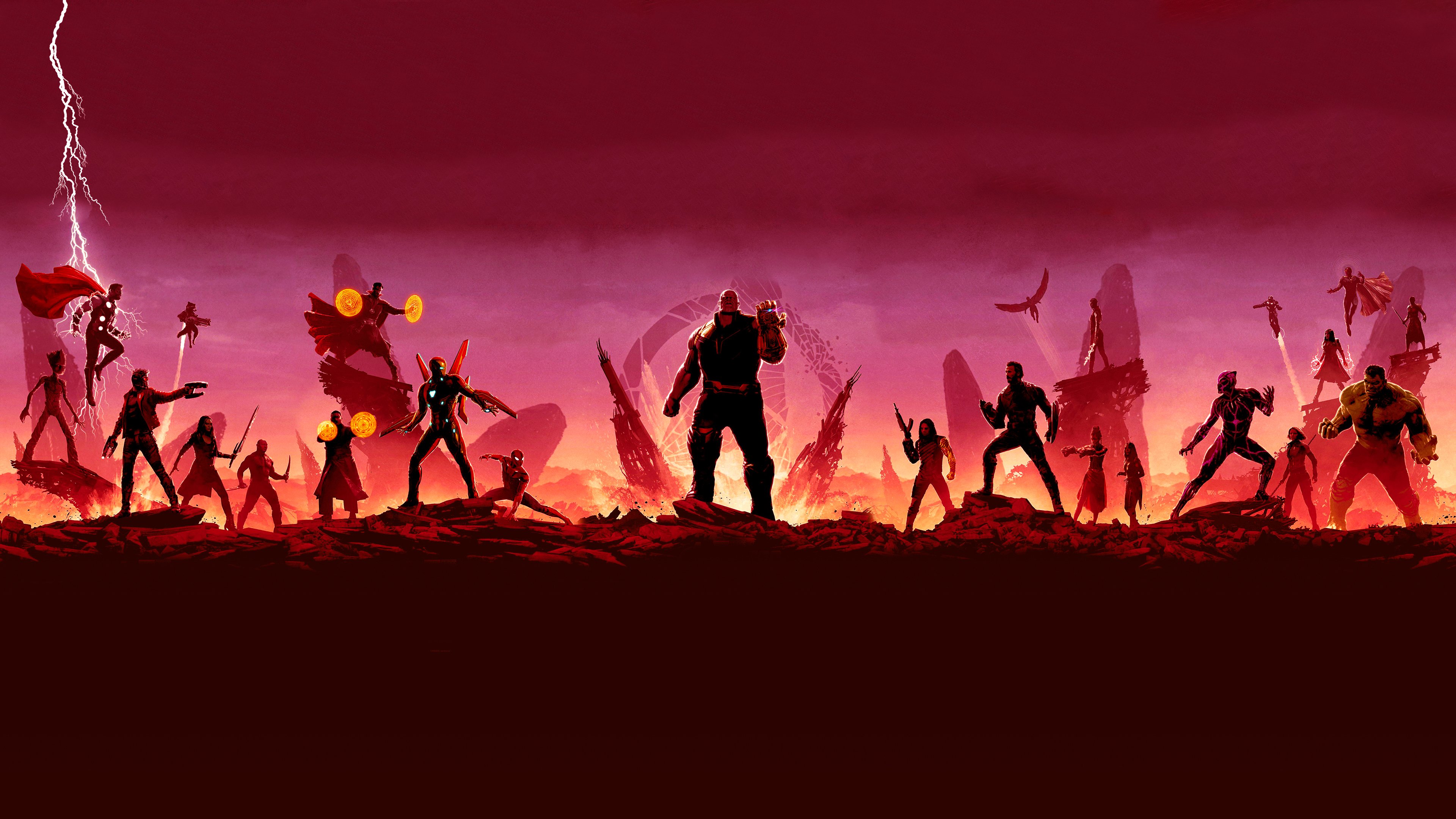 Endgame Thanos Minimal Wallpapers