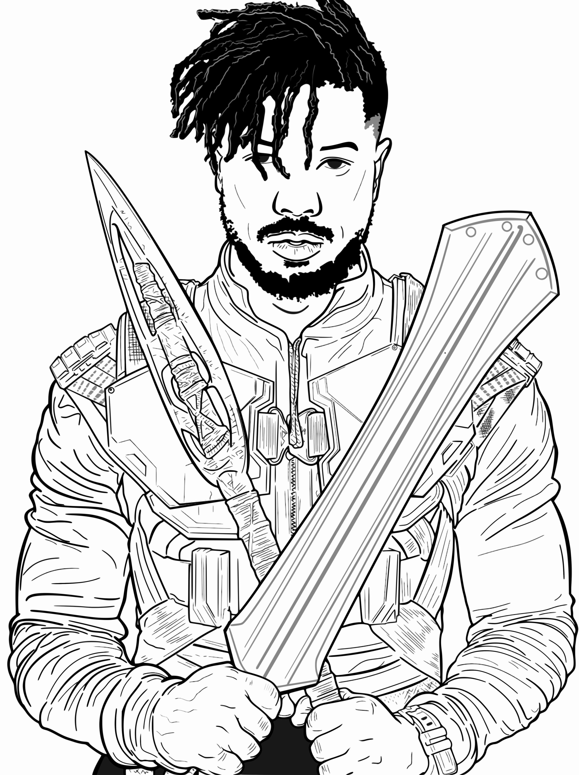 Erik Killmonger Michael Jordan Artwork Wallpapers