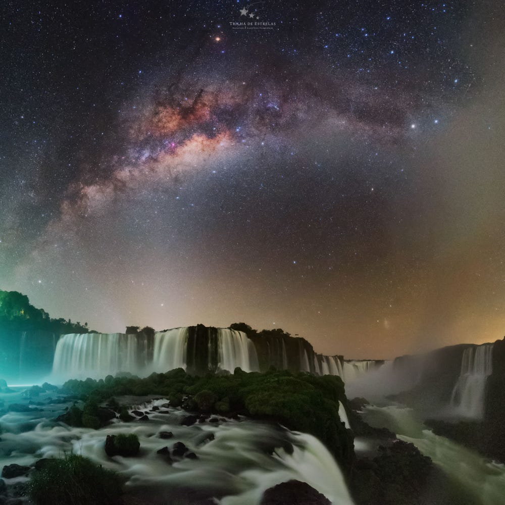 Erupting Volcano With Milky Way As A Back Drop Wallpapers