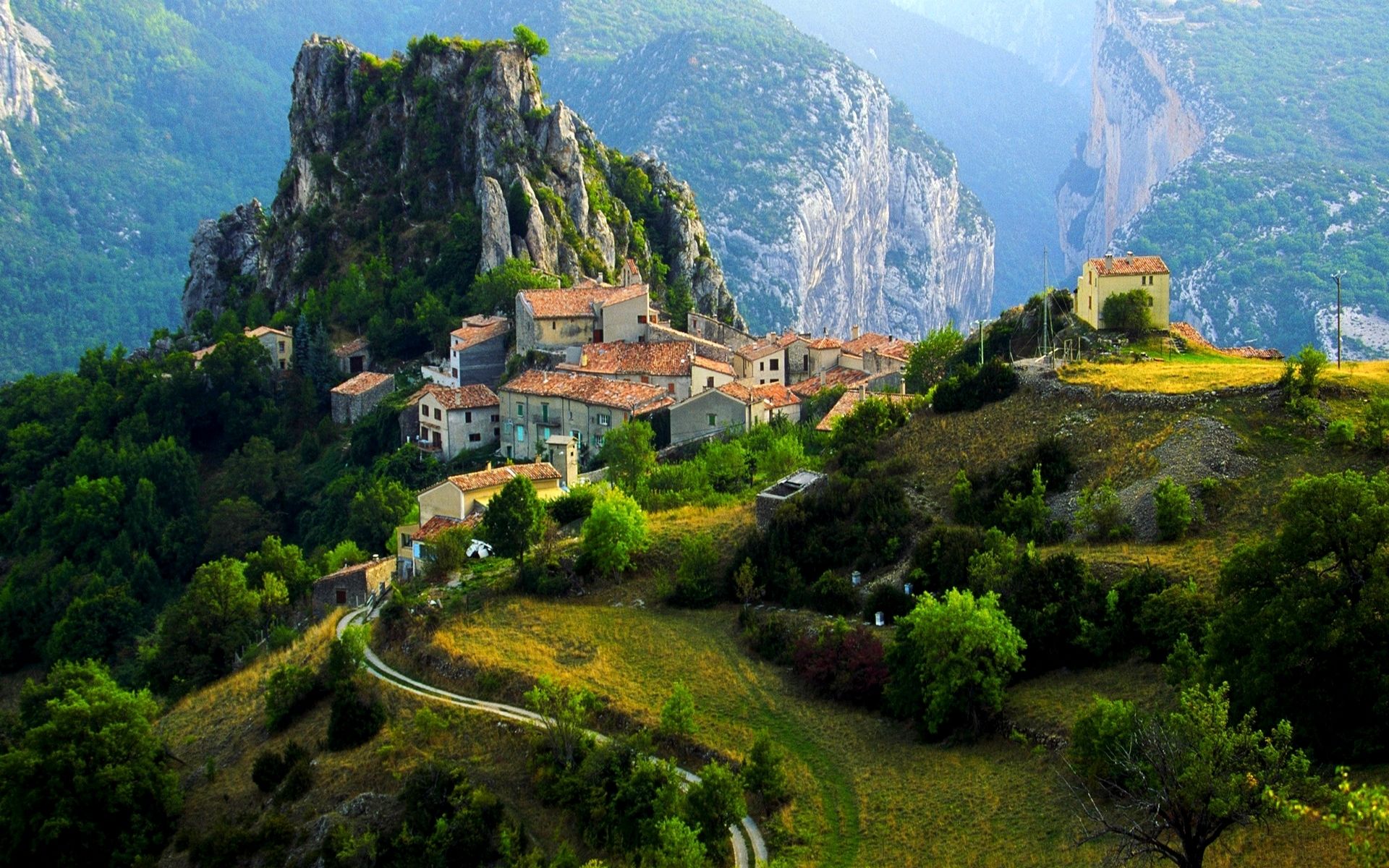 Europe In Summer Alps Mountains And Clouds Wallpapers