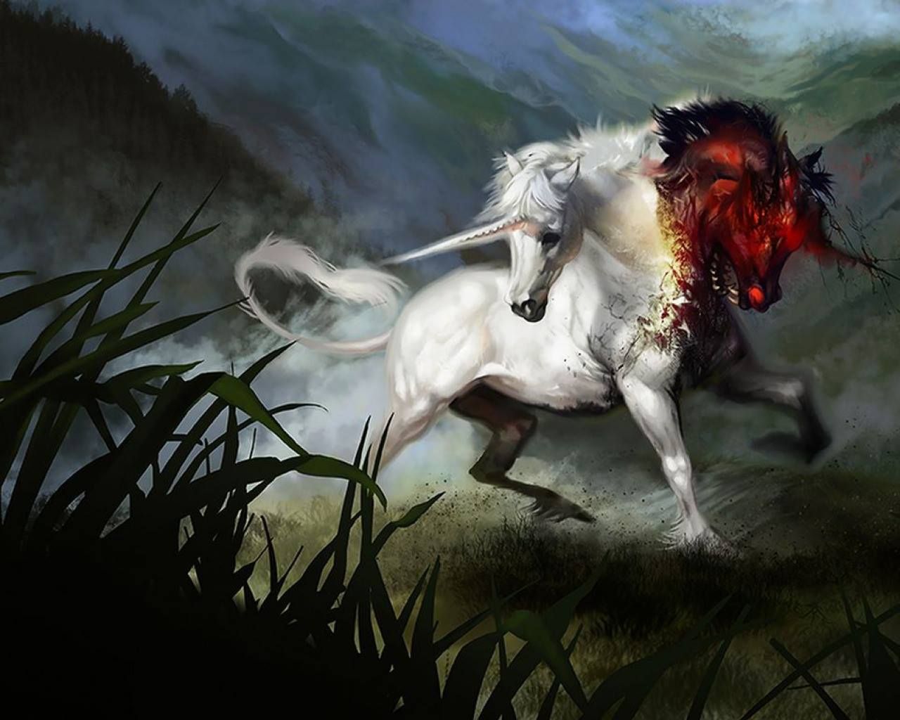 Evil Riding Horse In Sunset Wallpapers