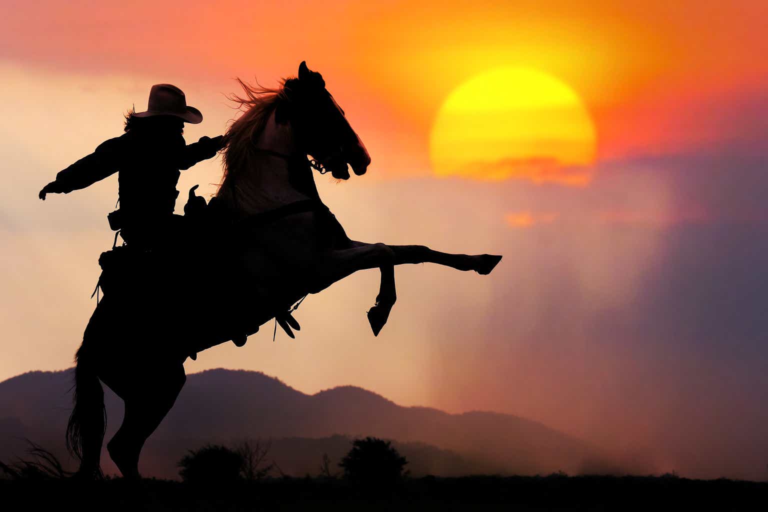 Evil Riding Horse In Sunset Wallpapers