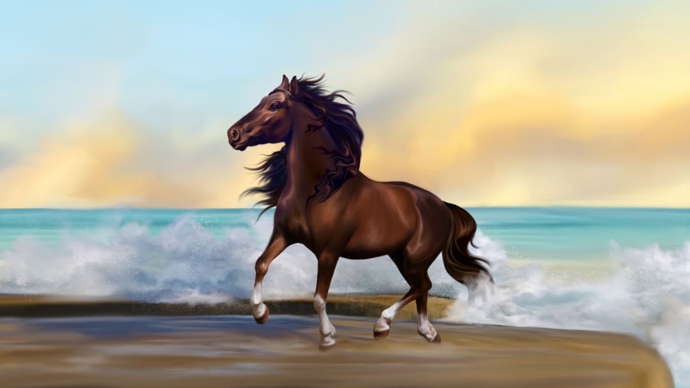 Evil Riding Horse In Sunset Wallpapers