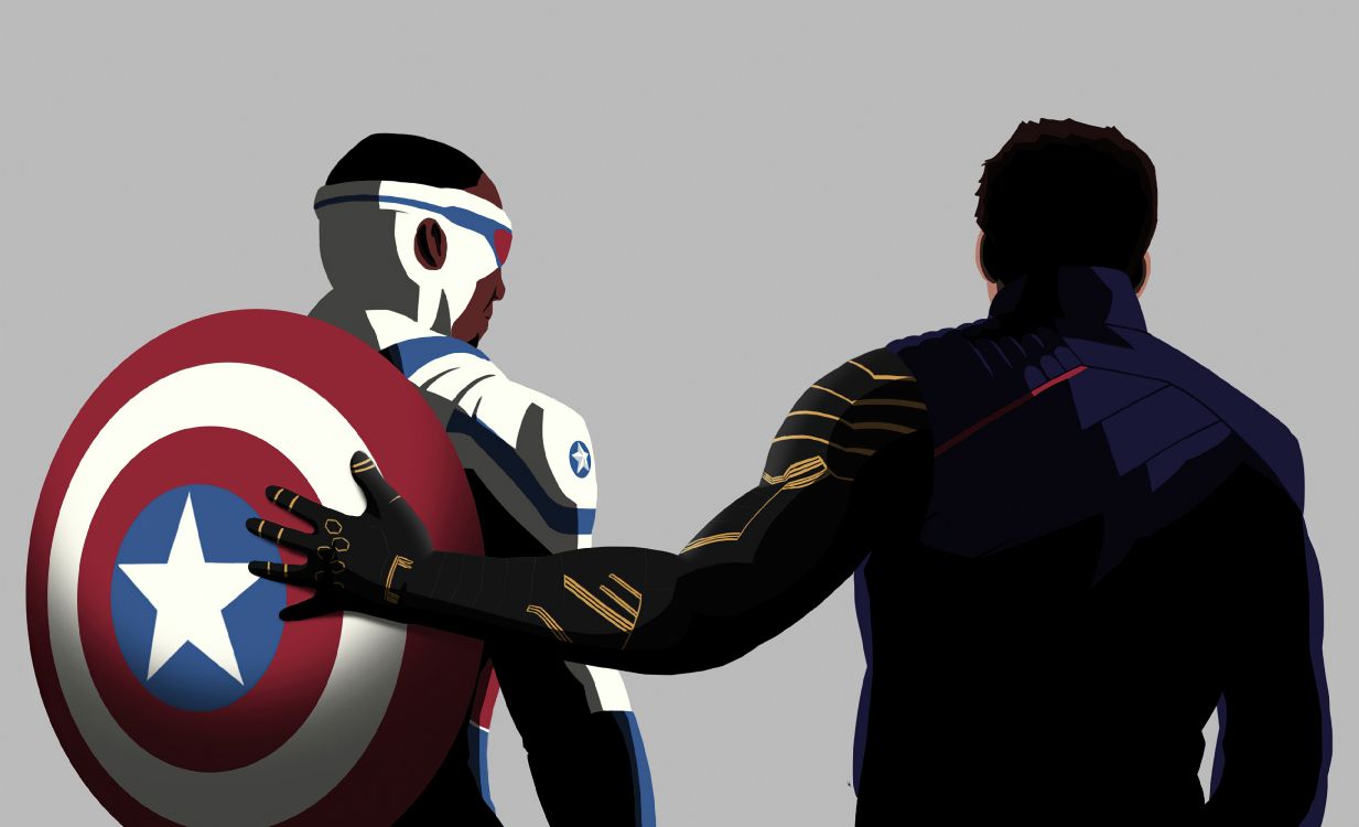 Falcon As Captain America Art Wallpapers