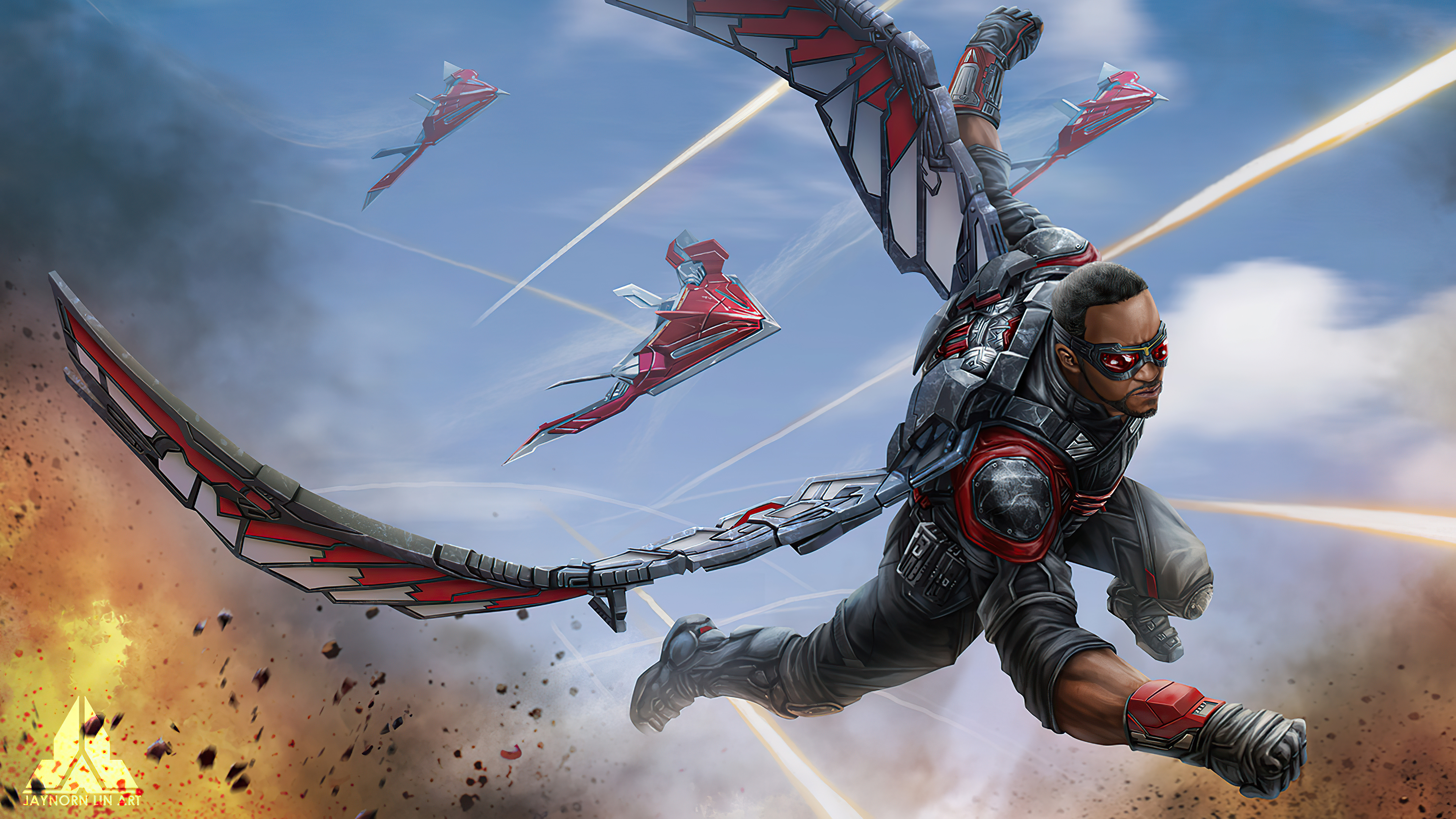 Falcon As Captain America Art Wallpapers