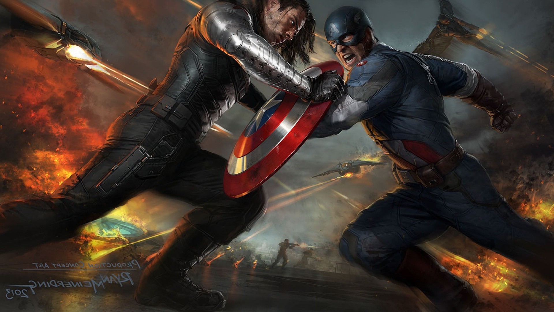 Falcon As Captain America Art Wallpapers