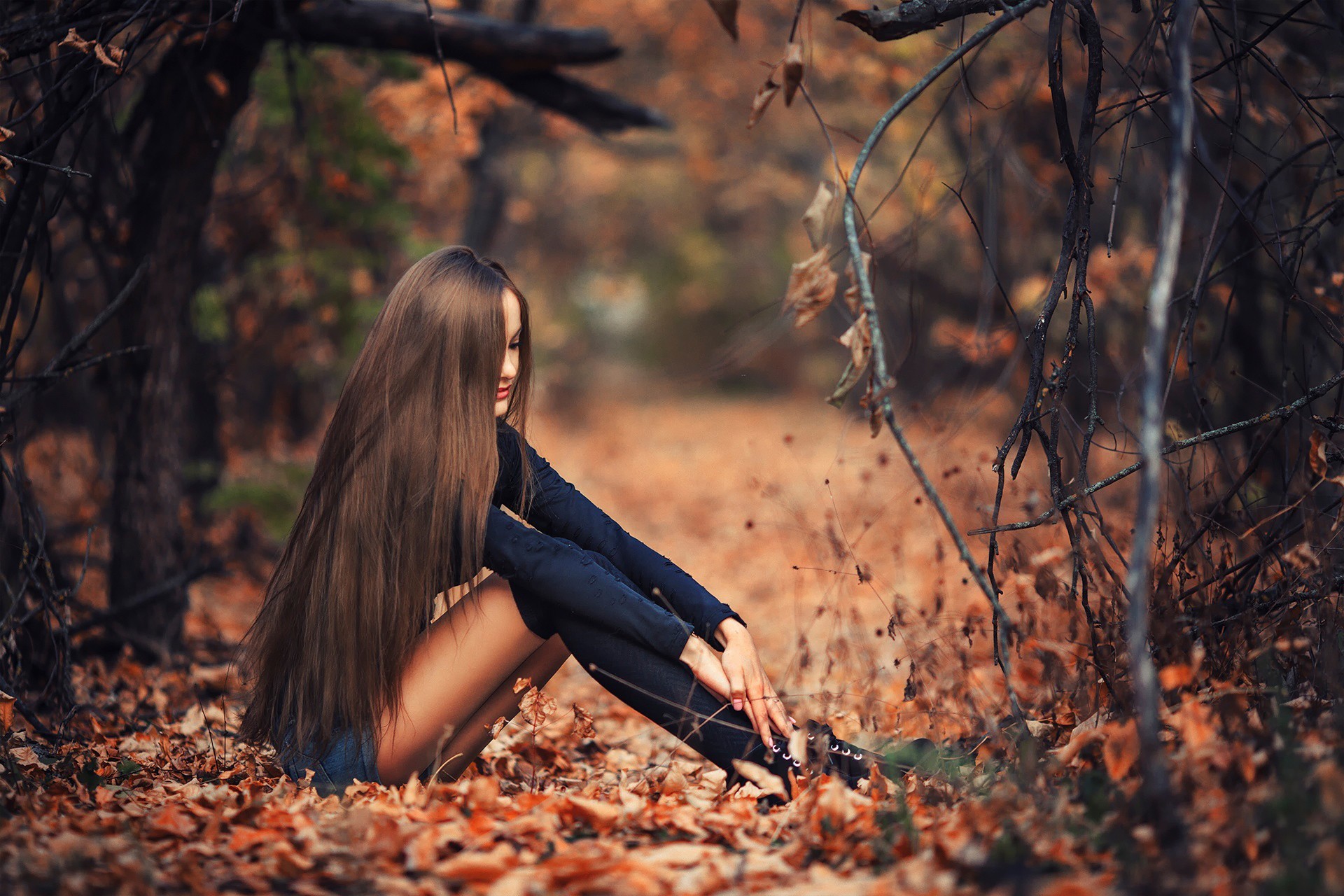 Fall Model Photography Wallpapers