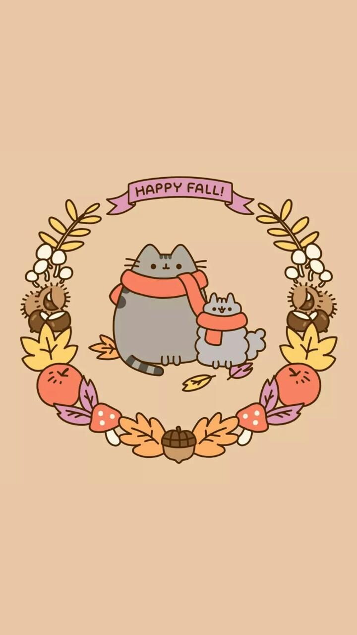 Fall Pusheen Wallpapers