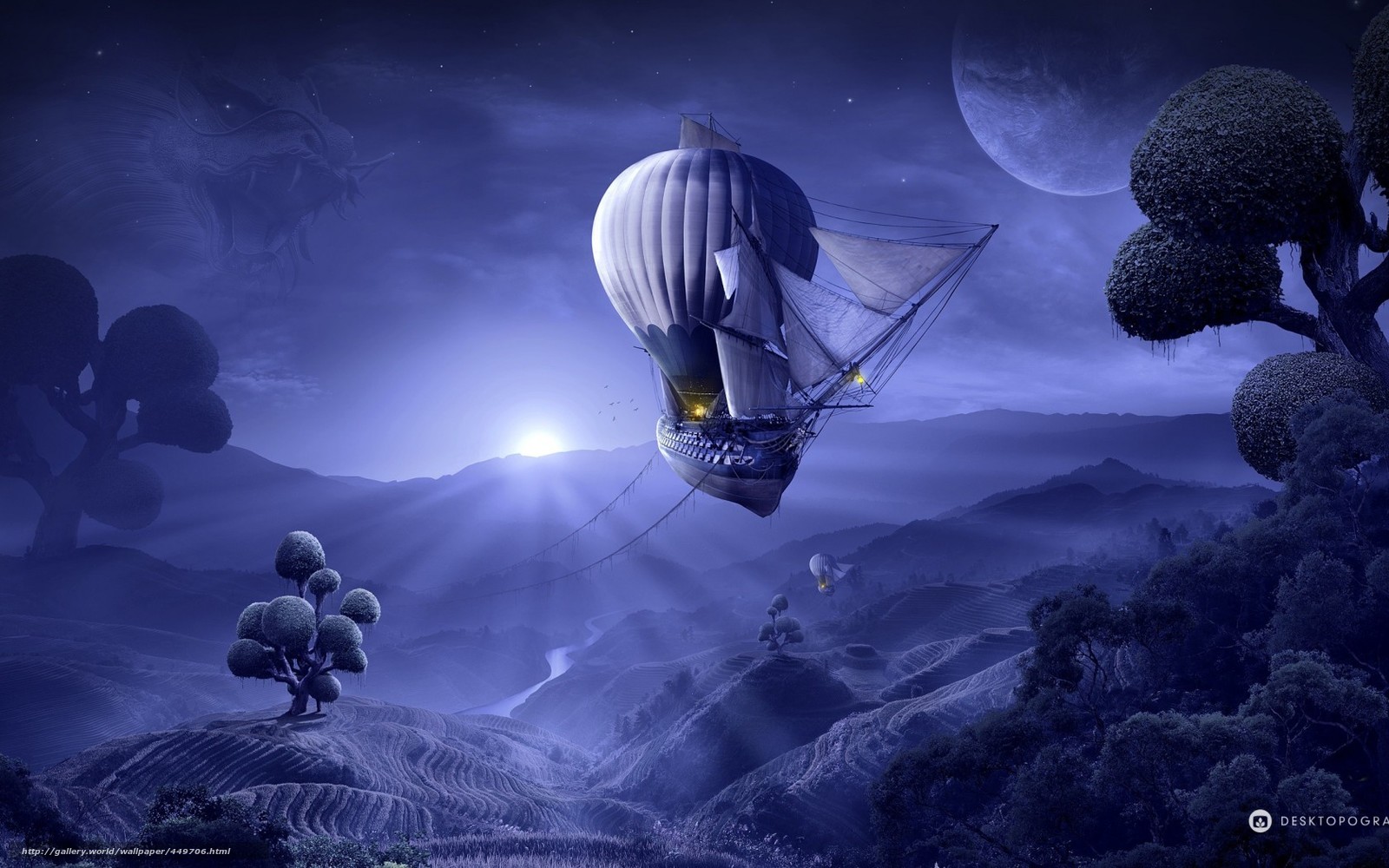 Fantasy Airship Wallpapers