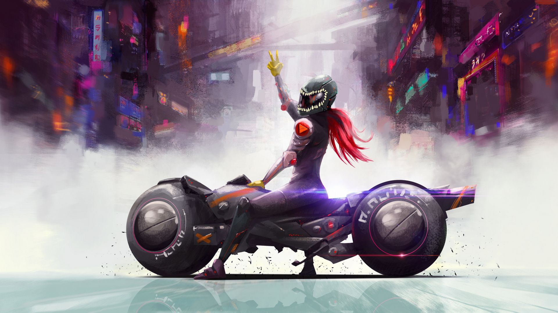 Fantasy Biker Art Wallpapers