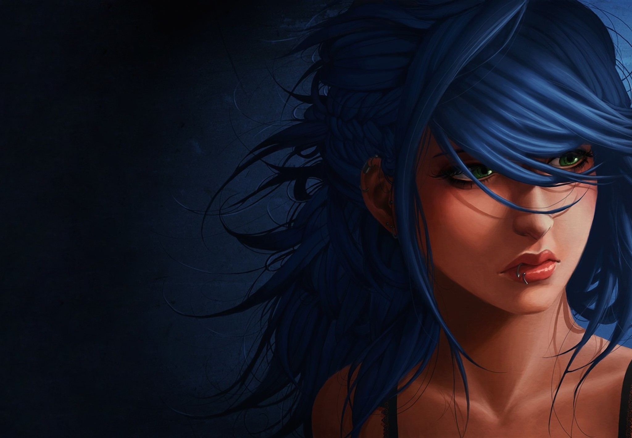 Fantasy Blue Girl
 Wallpapers