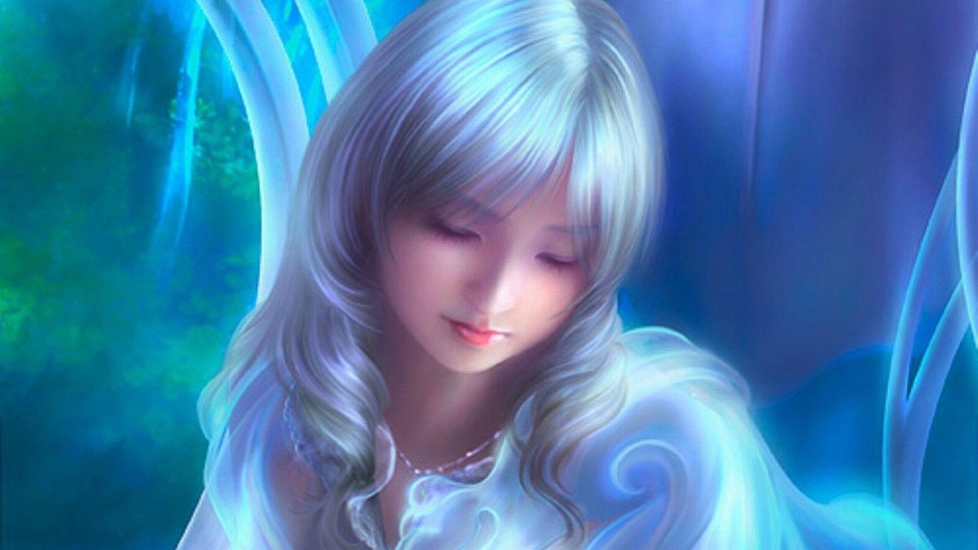 Fantasy Blue Girl
 Wallpapers