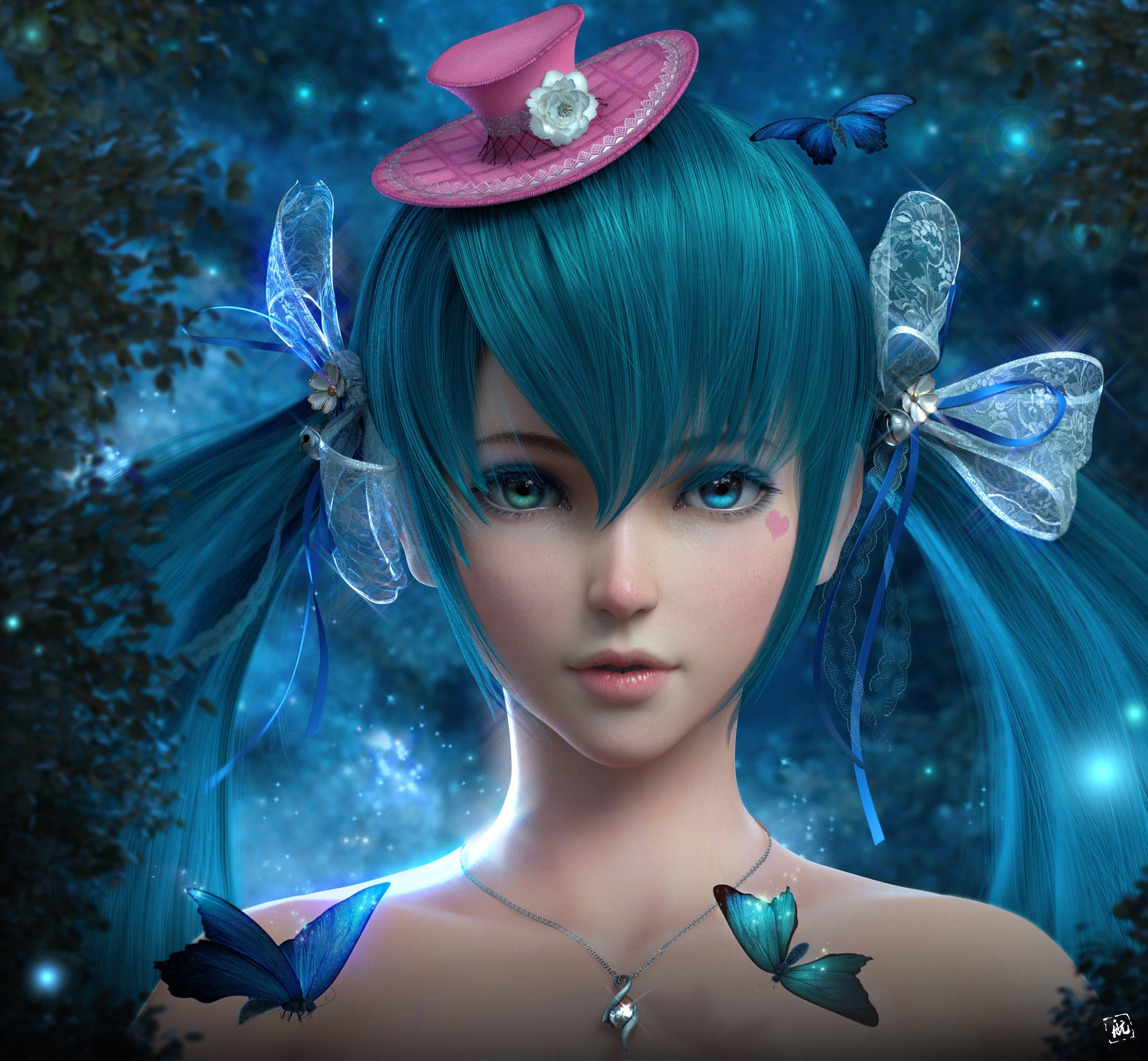 Fantasy Blue Girl
 Wallpapers