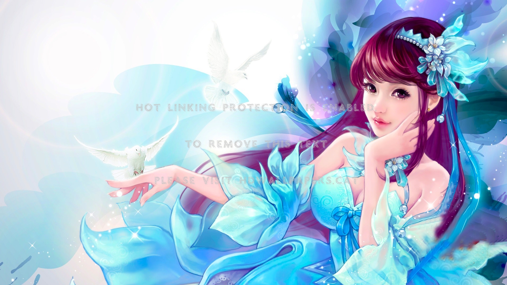 Fantasy Blue Girl
 Wallpapers