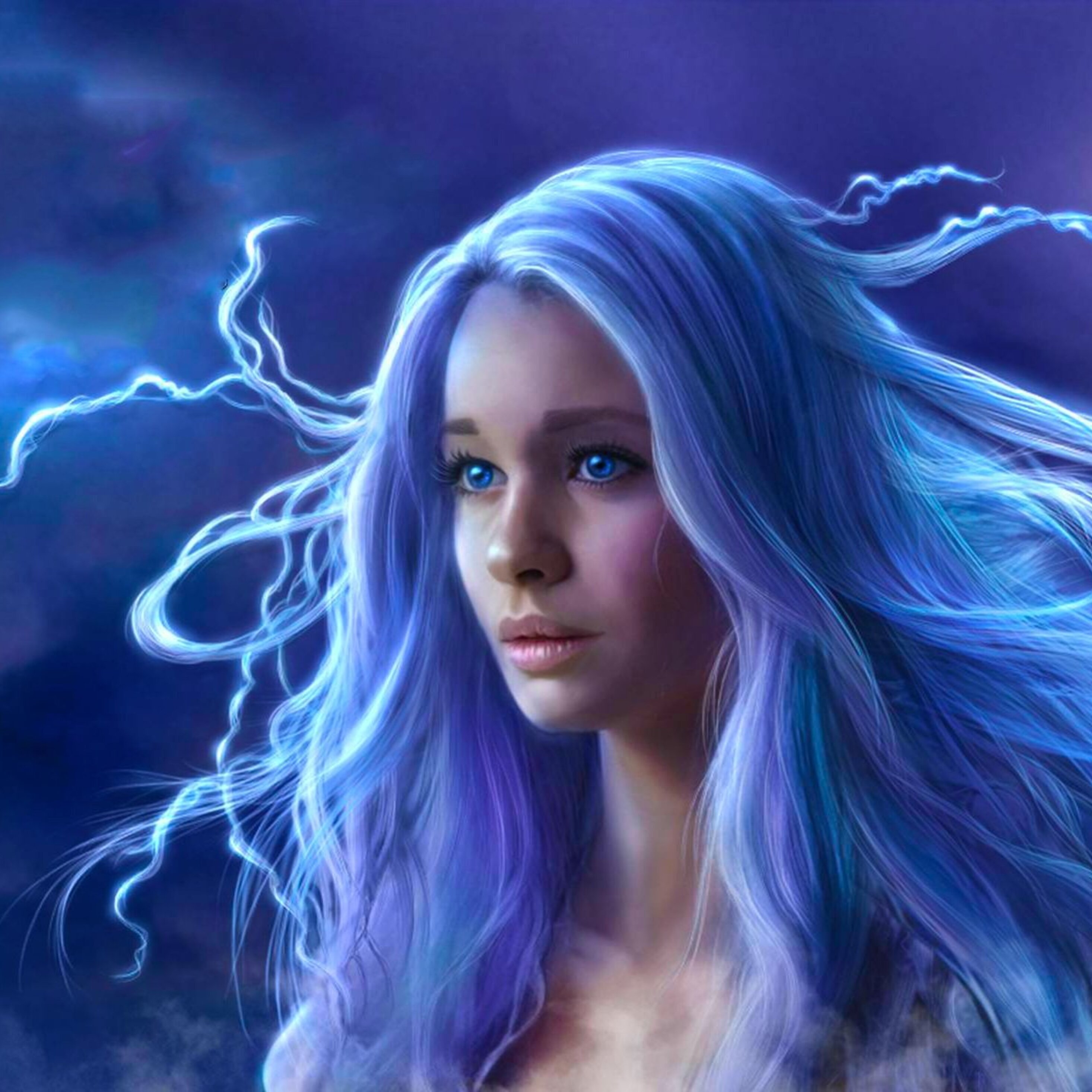 Fantasy Blue Girl
 Wallpapers