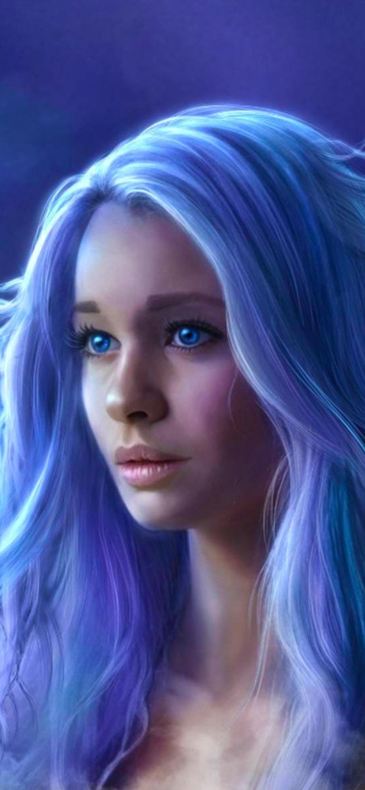 Fantasy Blue Girl
 Wallpapers