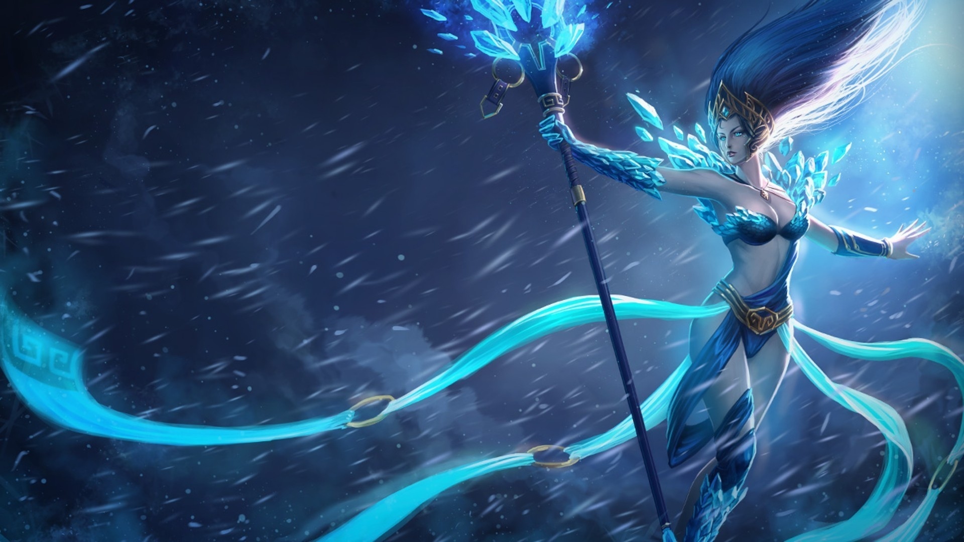 Fantasy Blue Girl
 Wallpapers