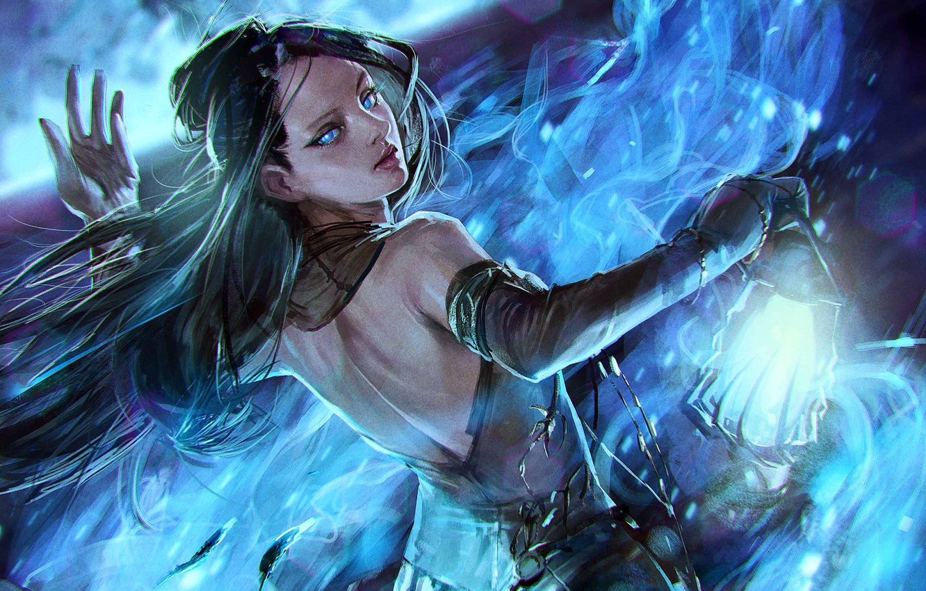 Fantasy Blue Girl
 Wallpapers