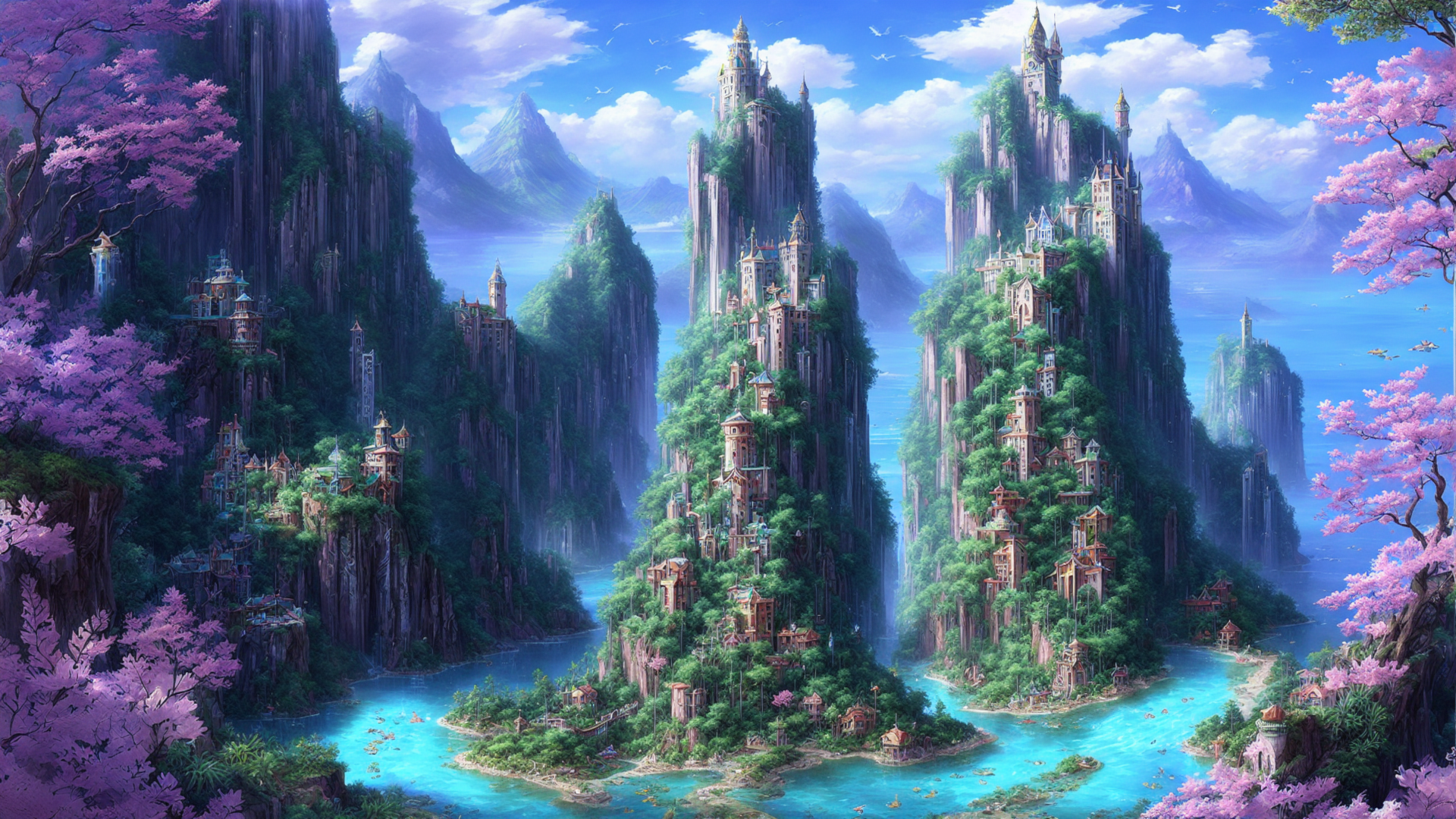 Fantasy Castle Landscape Wallpapers