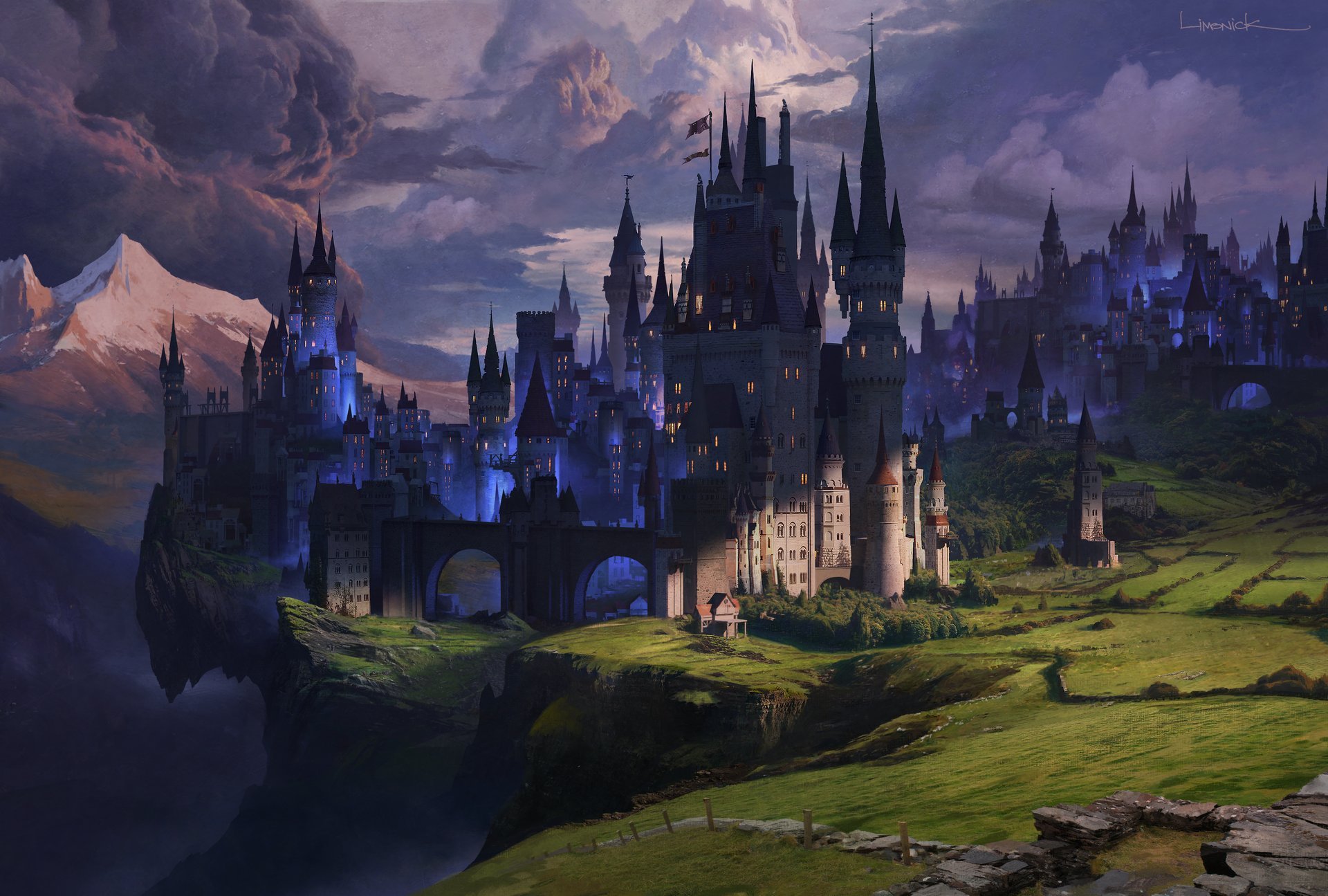 Fantasy Castle Landscape Wallpapers