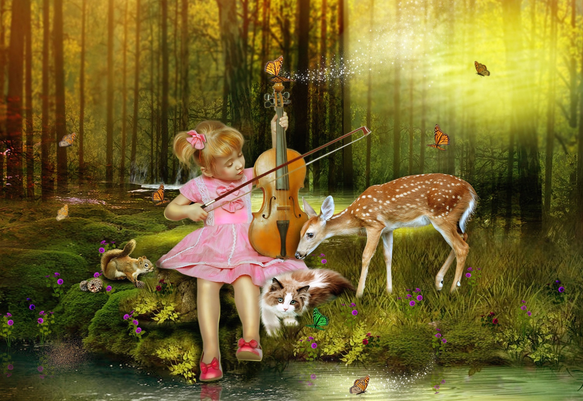 Fantasy Child Cool Alone Art
 Wallpapers