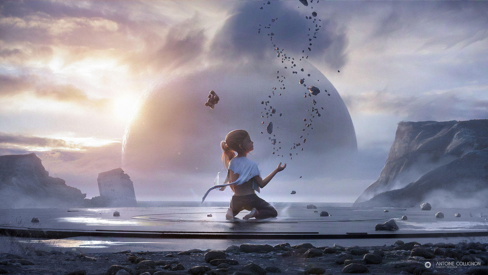 Fantasy Child Cool Alone Art
 Wallpapers