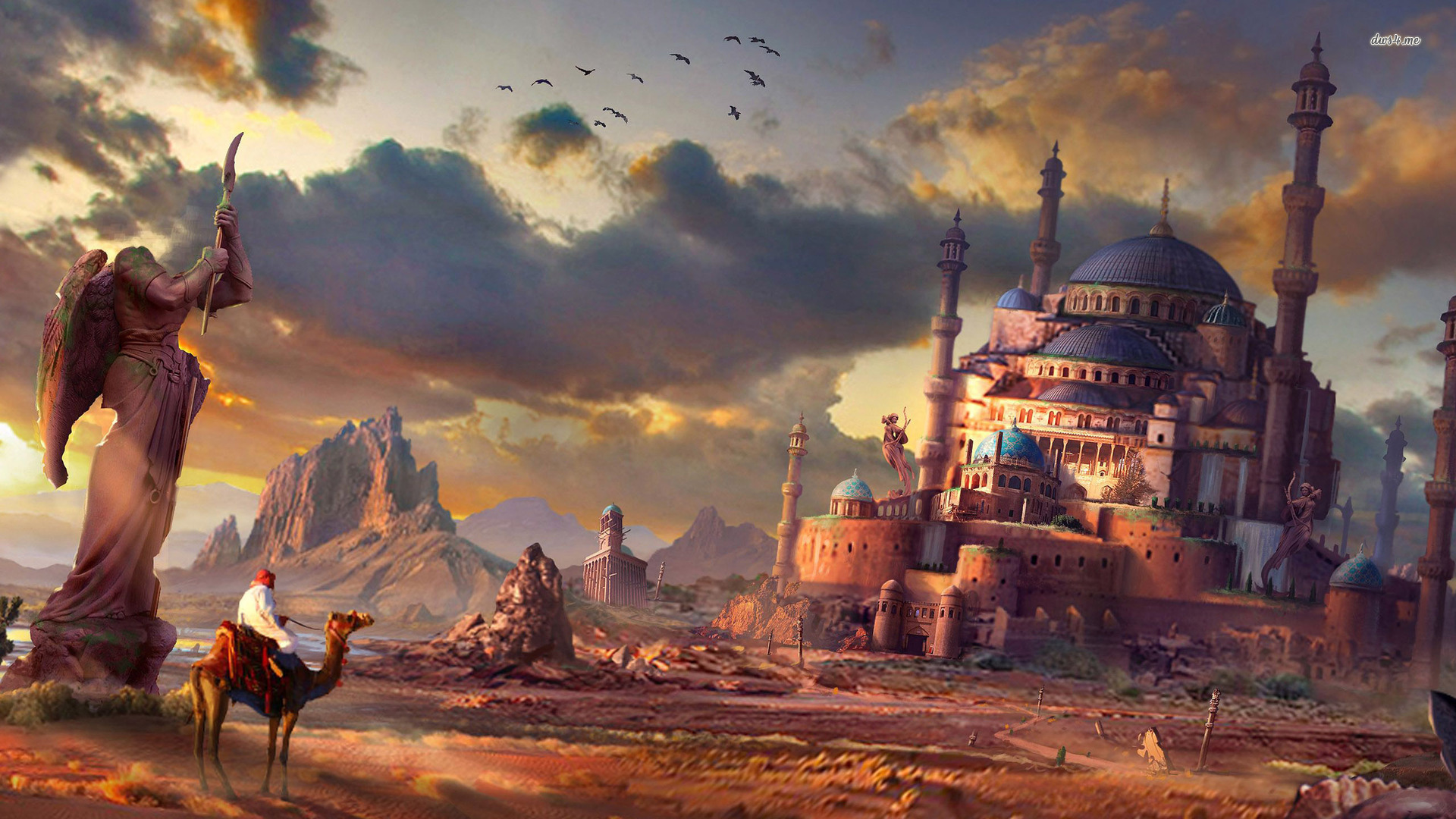 Fantasy Desert City Wallpapers
