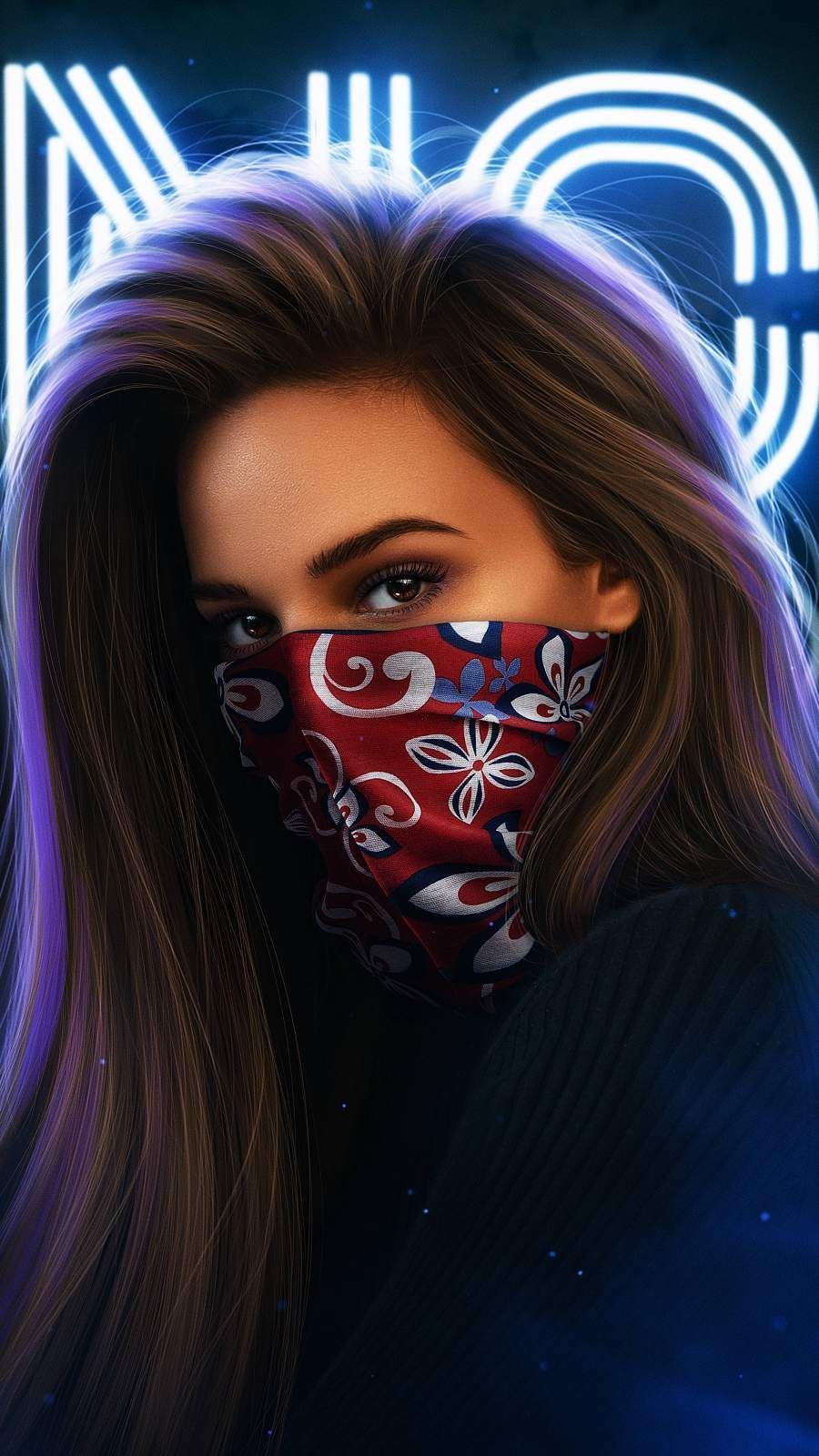 Fantasy Girl In Mask
 Wallpapers