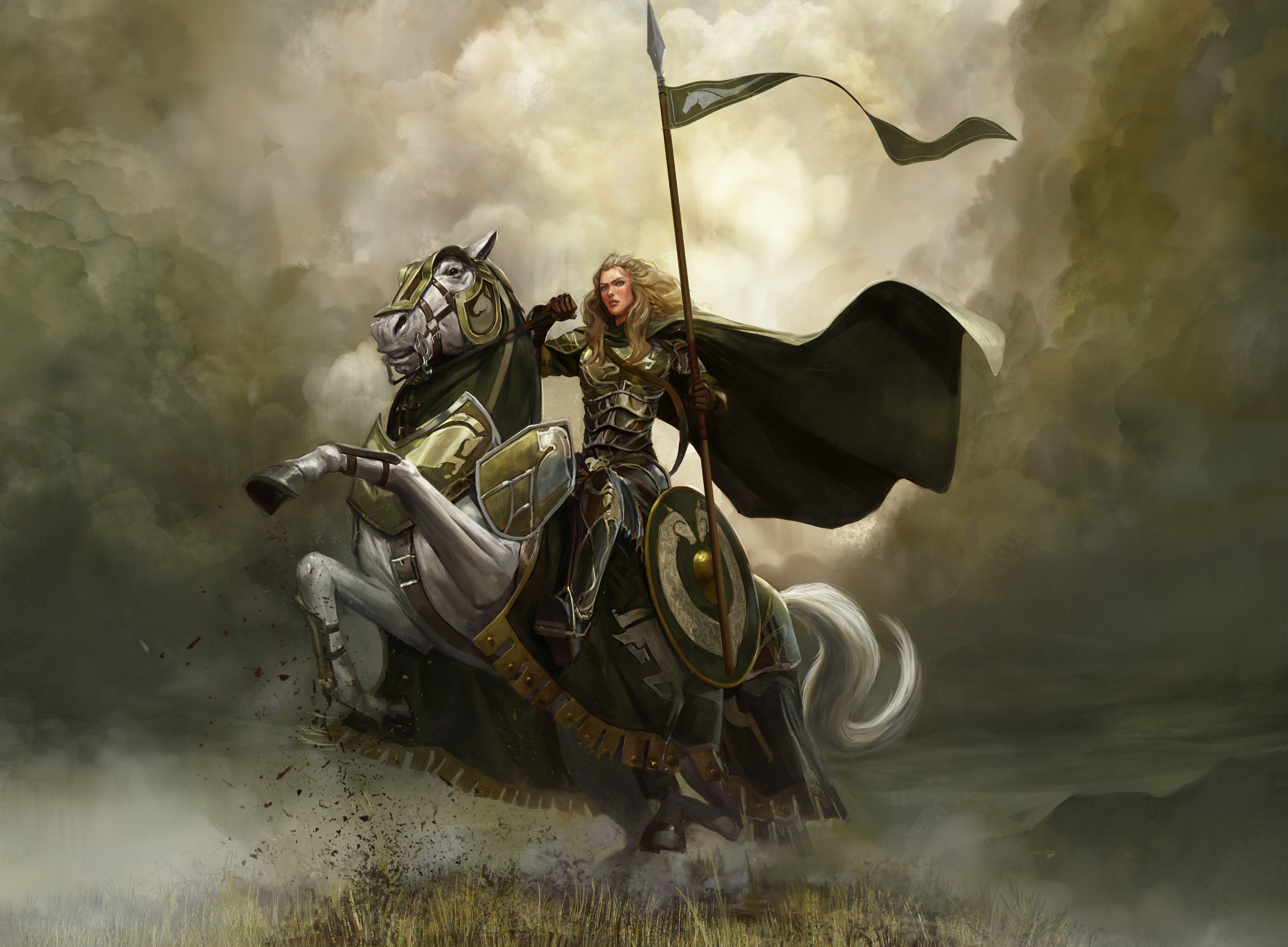 Fantasy Men Horse Riding
 Wallpapers