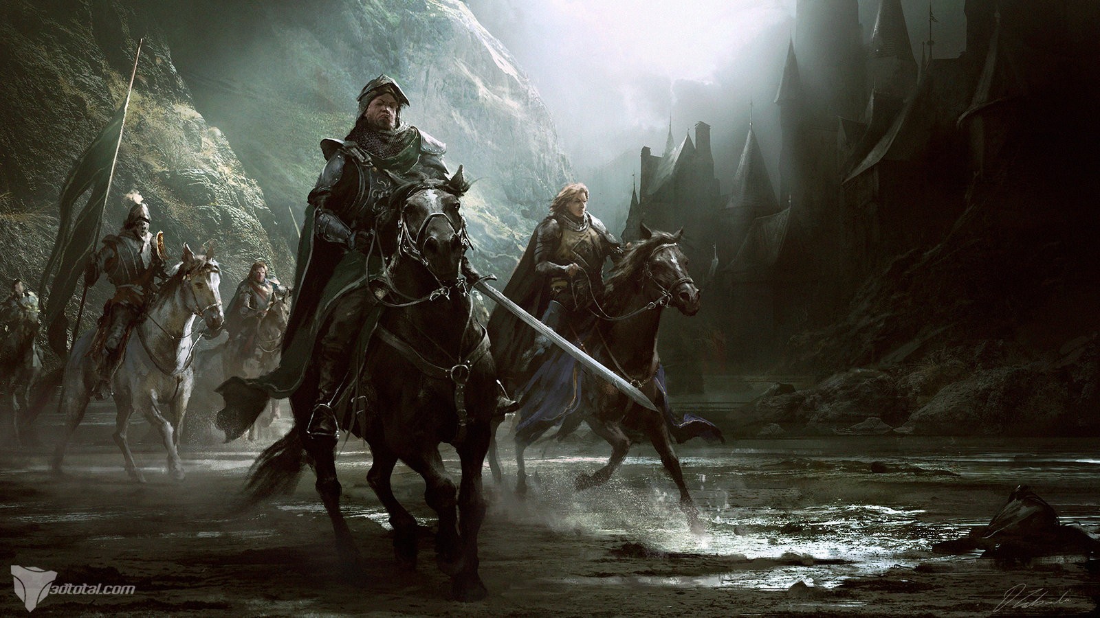 Fantasy Men Horse Riding
 Wallpapers