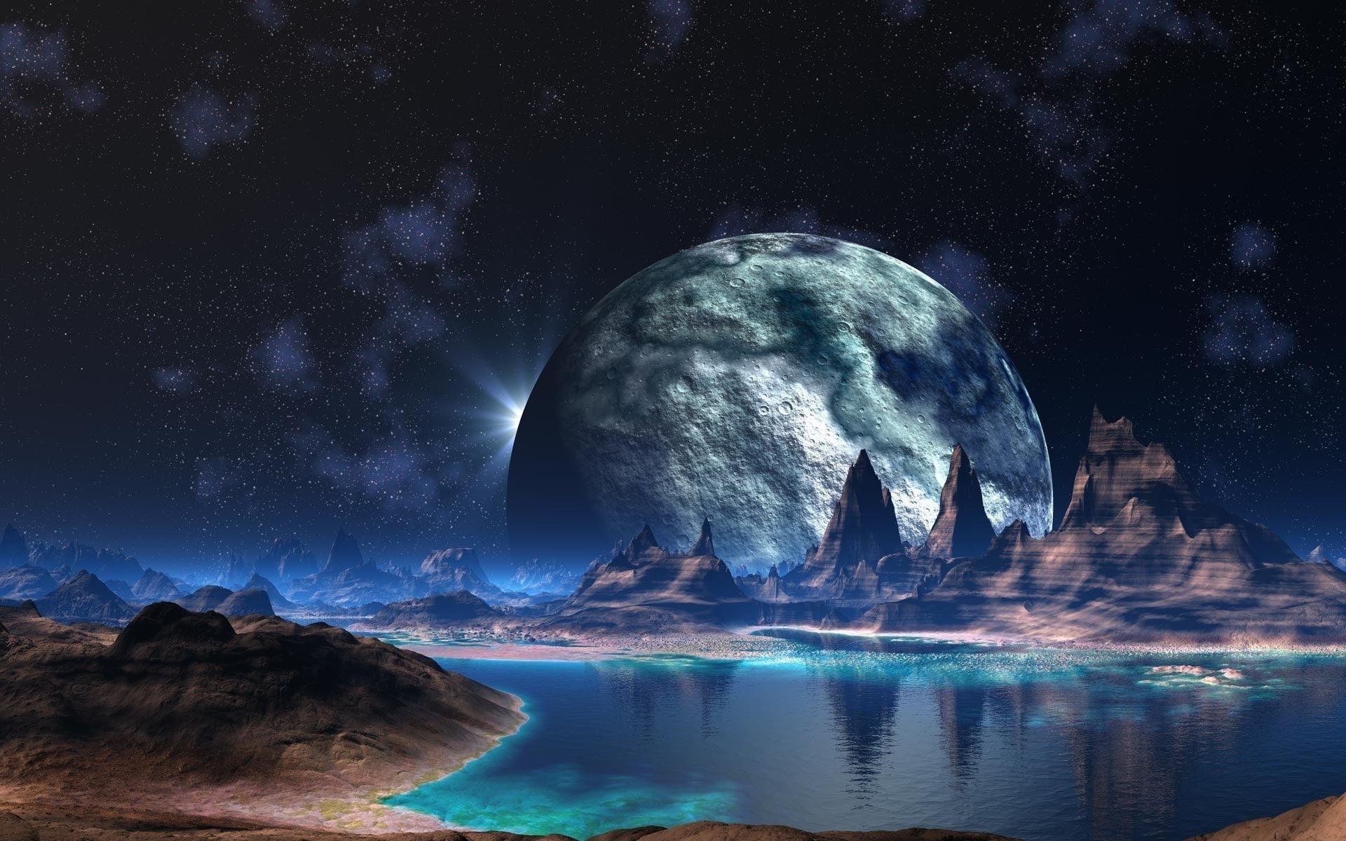 Fantasy Moon Landscape
 Wallpapers