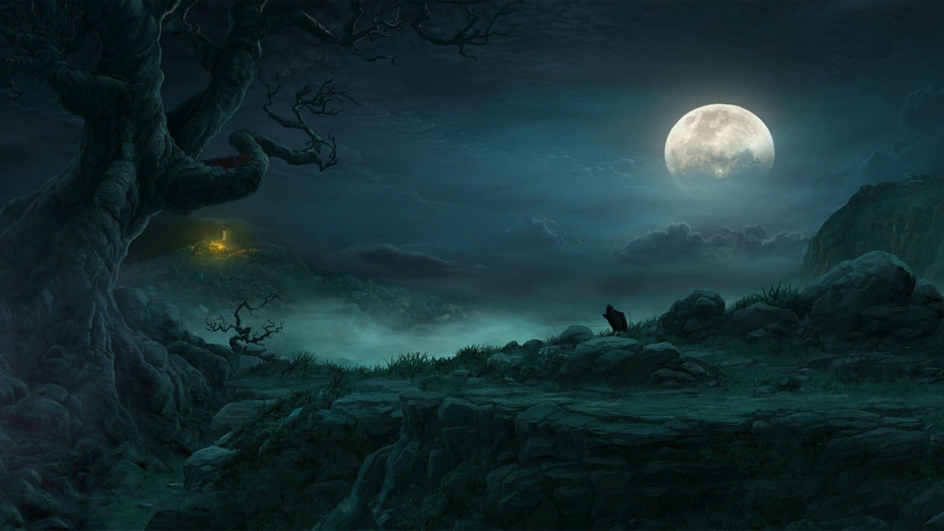 Fantasy Moon Landscape
 Wallpapers