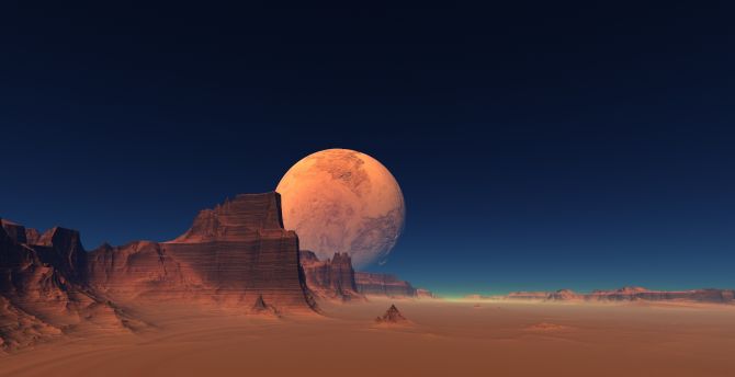 Fantasy Moon Landscape
 Wallpapers