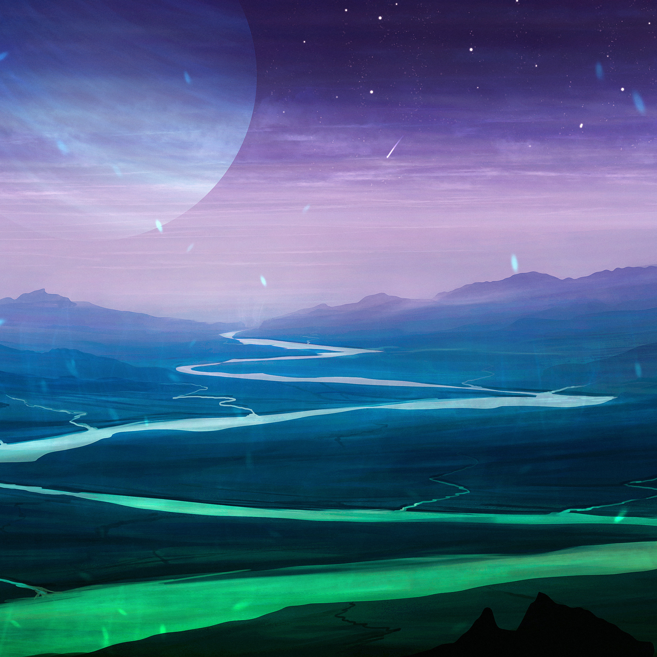 Fantasy Moon Landscape
 Wallpapers