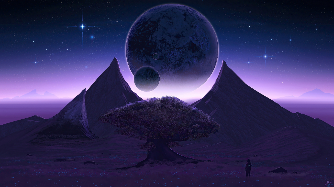 Fantasy Moon Landscape
 Wallpapers